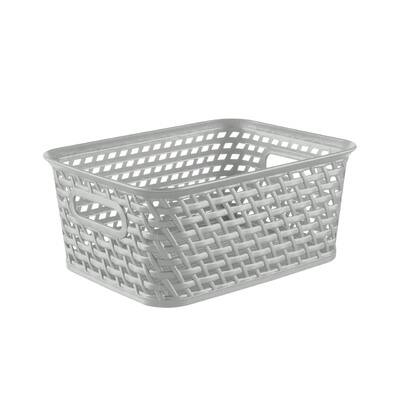 Gray Woven Plastic Basket By Ashland® 