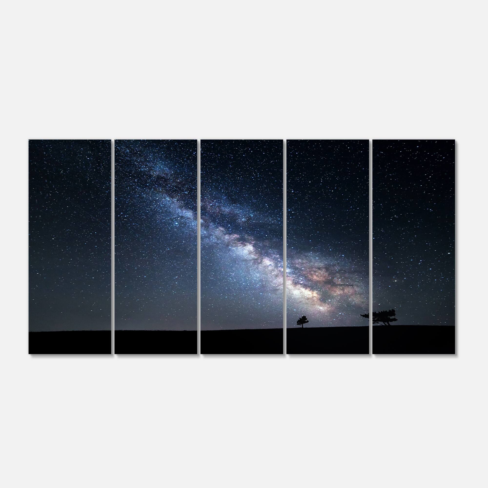 Designart - Summer Night with Stars in Crimea - Landscape Photography Canvas Print