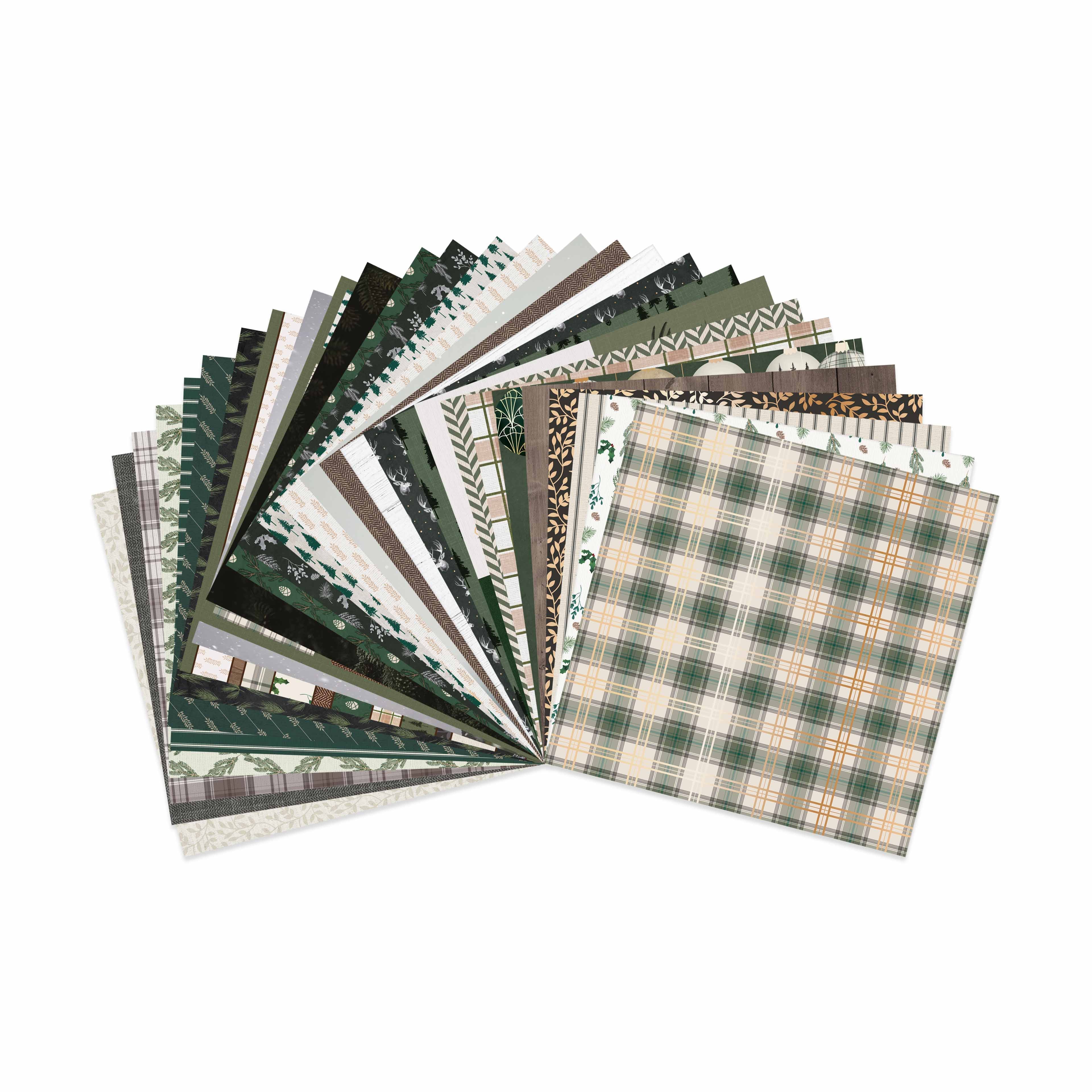 12&#x22; x 12&#x22; Holiday Pines Paper Pad by Recollections&#x2122;