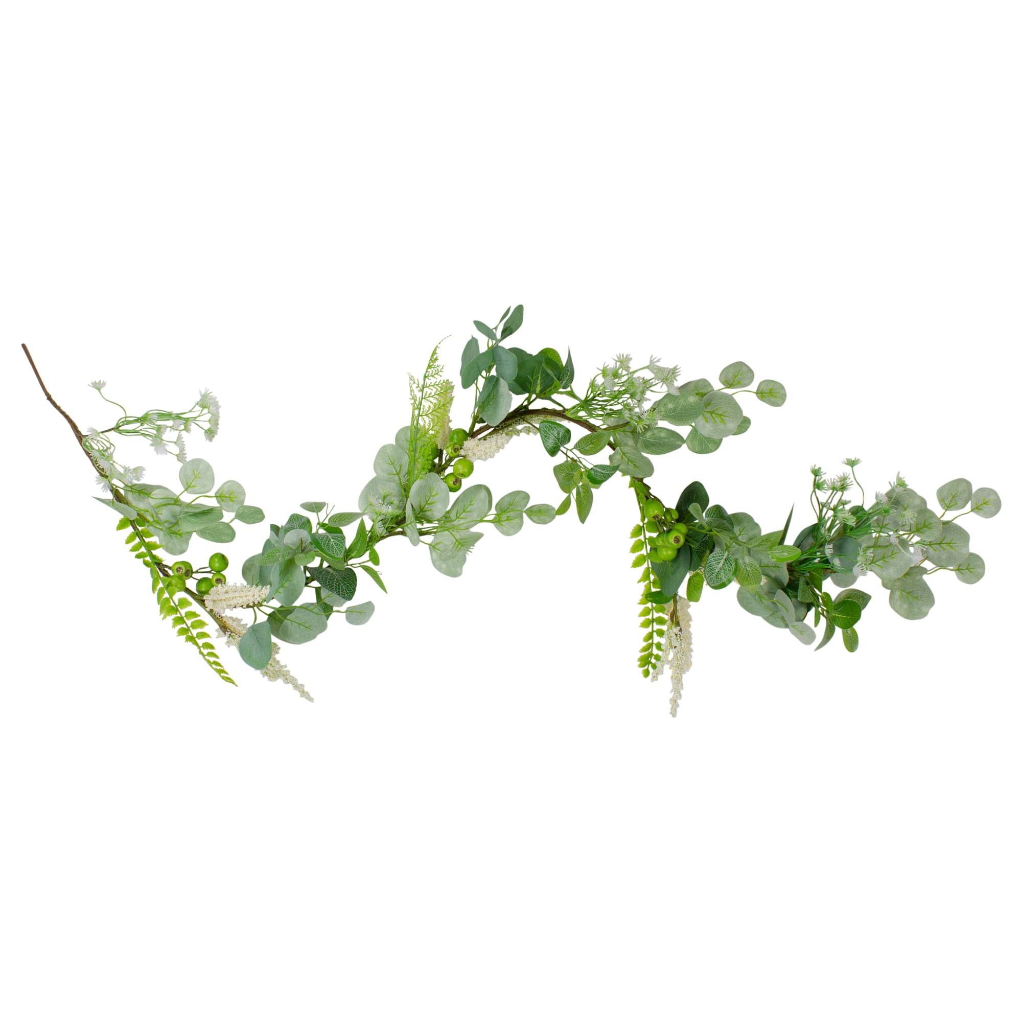 5ft. Green Leaves & Berry Garland
