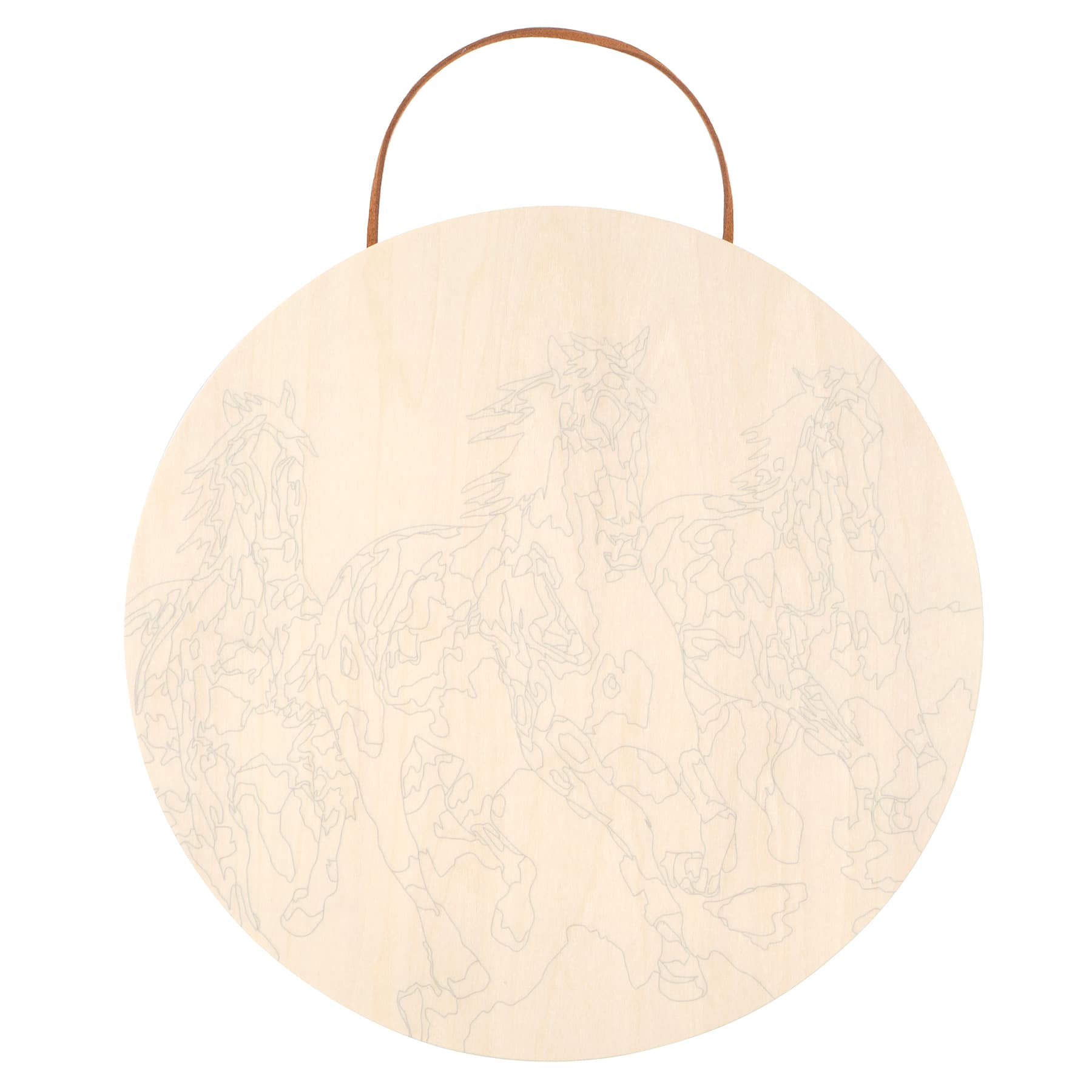 Trousse pour peinture par numéros sur surface en contreplaqué à thème de chevaux d’Artist’s Loft