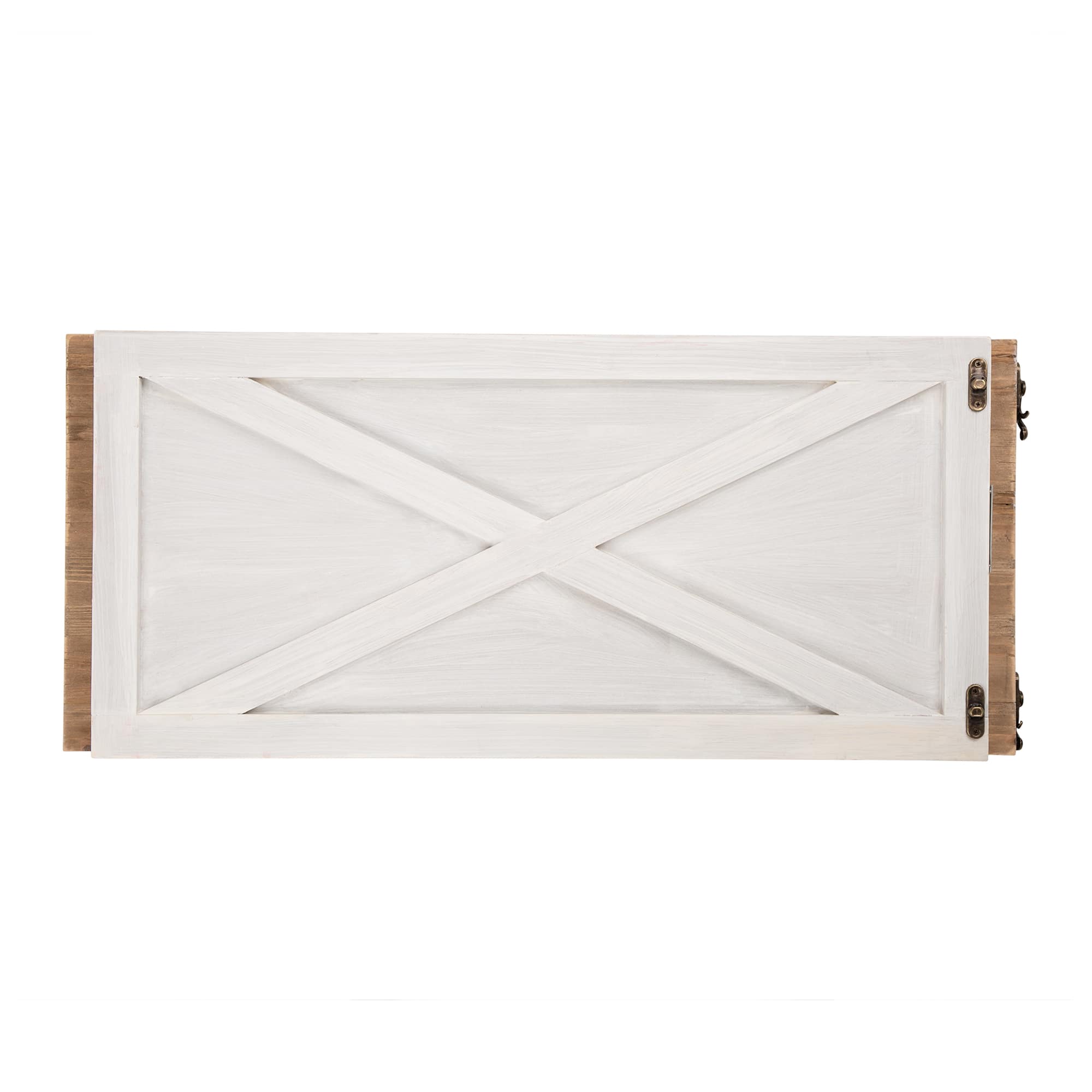 Glitzhome&#xAE; 26&#x22; Washed White Wooden Tree Collar