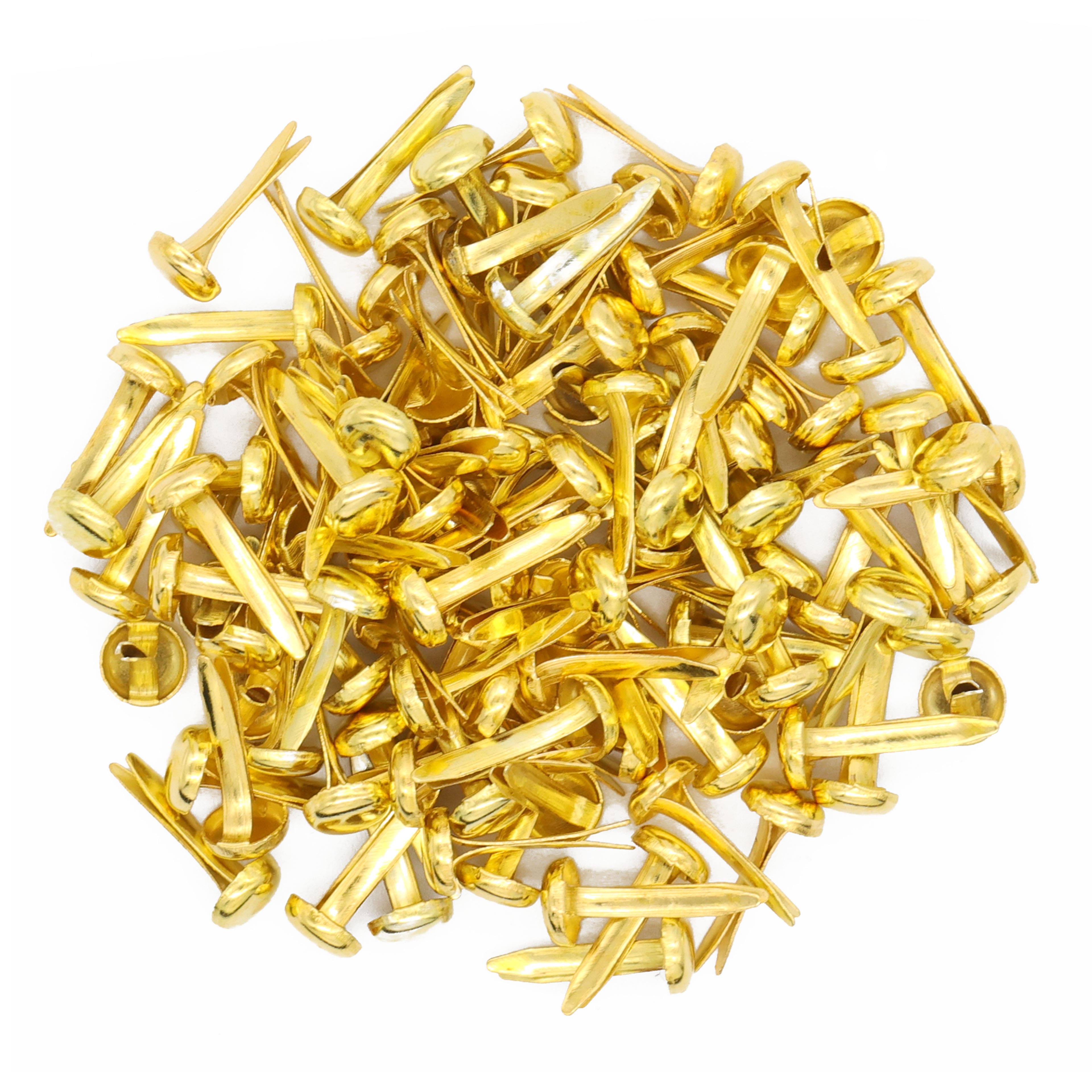 Picture Frame Backing Clips Brass 3/4 with Screws Small Size 100 Pack -  Retaining Clips For