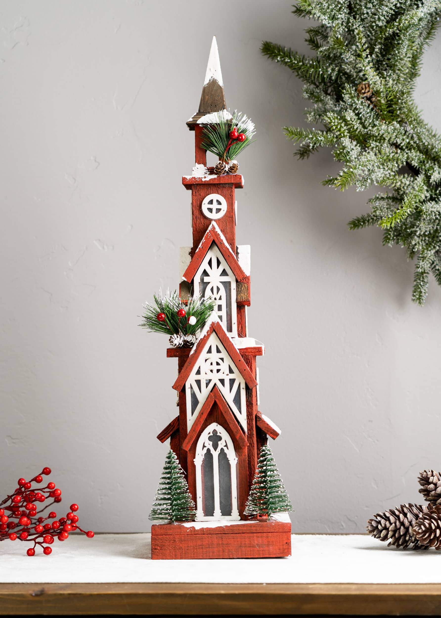 24&#x22; Wooden Church Replica