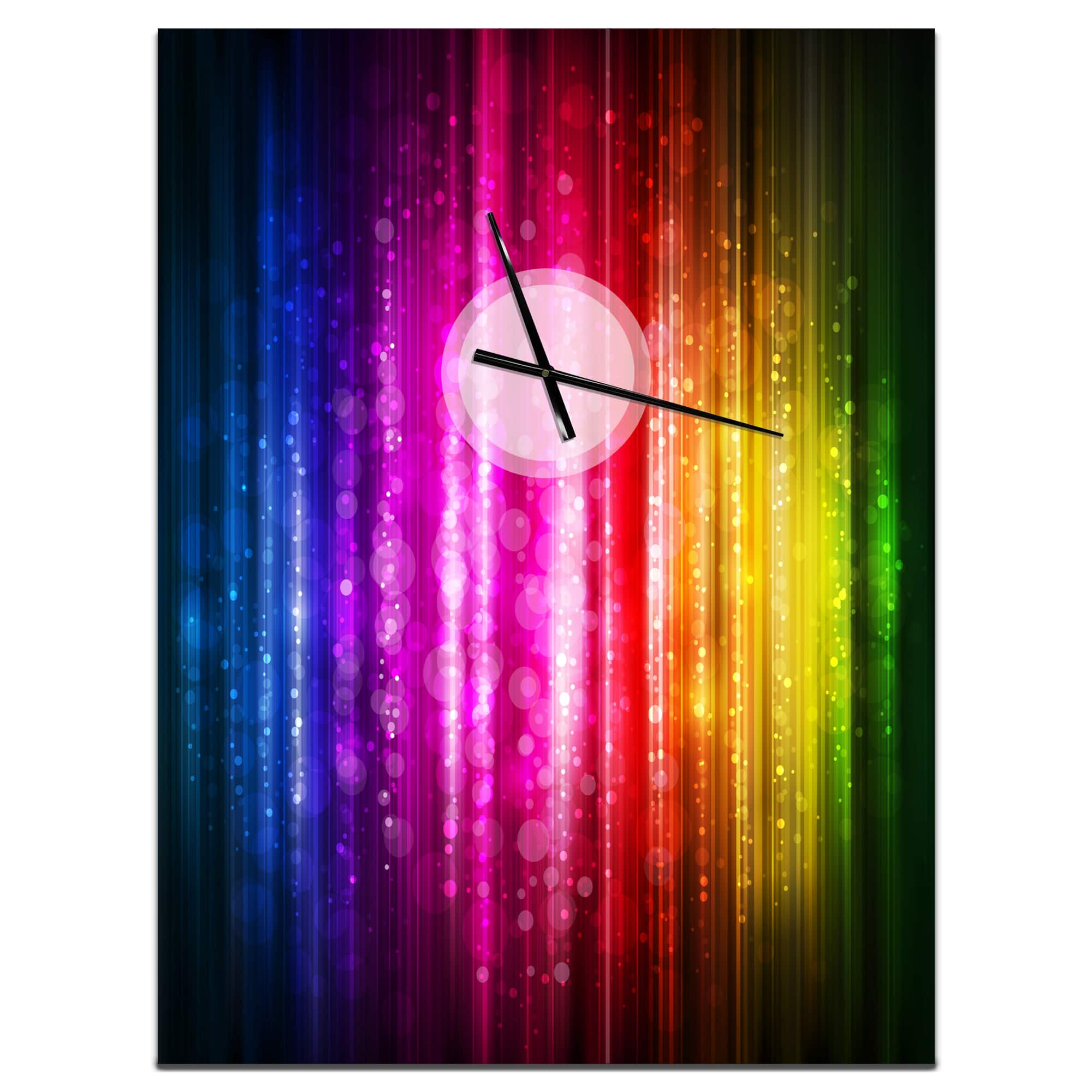 Designart &#x27;Glowing Background Modern Rectangular Wall Clock