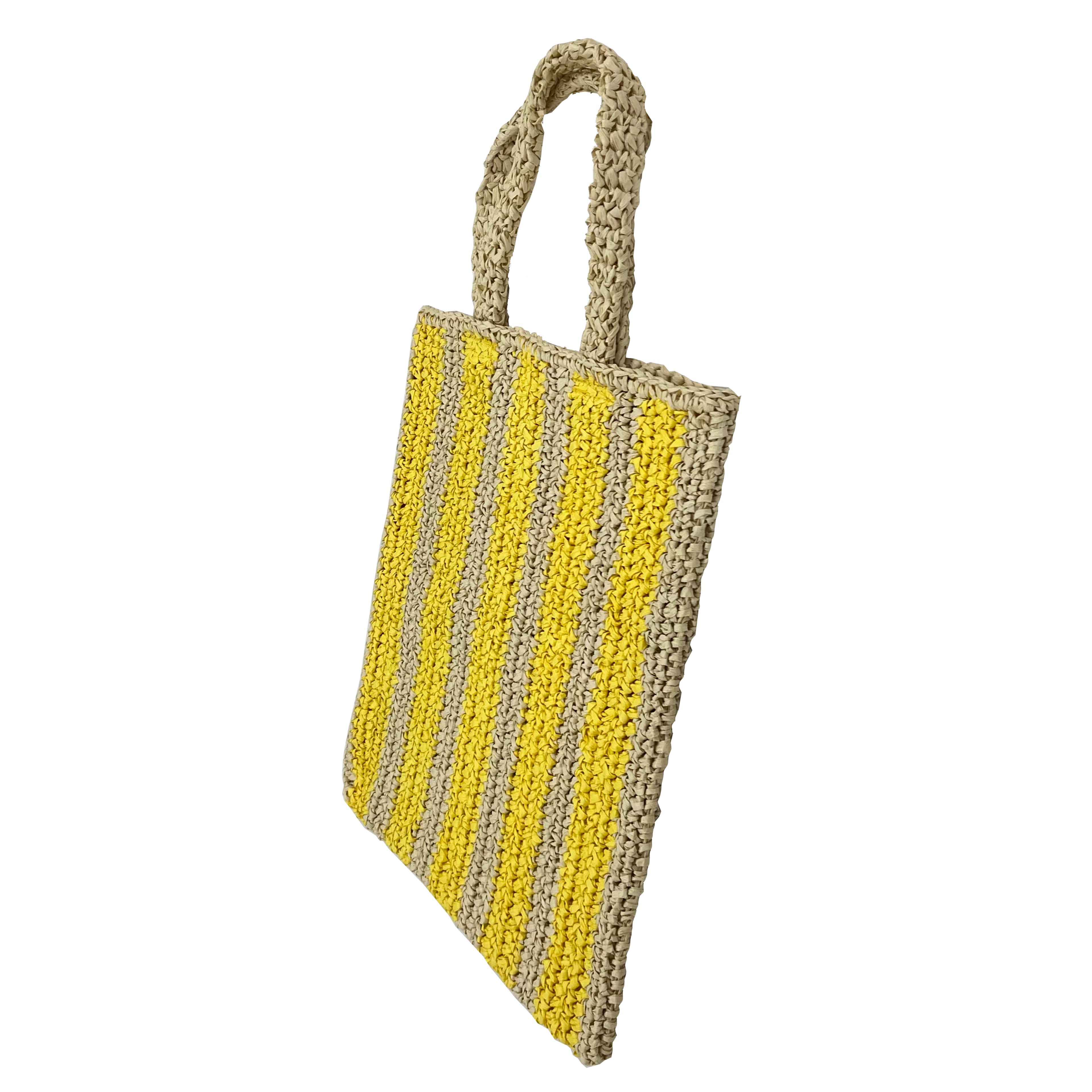 Yellow Striped Woven Paper Bag by Ashland&#xAE;