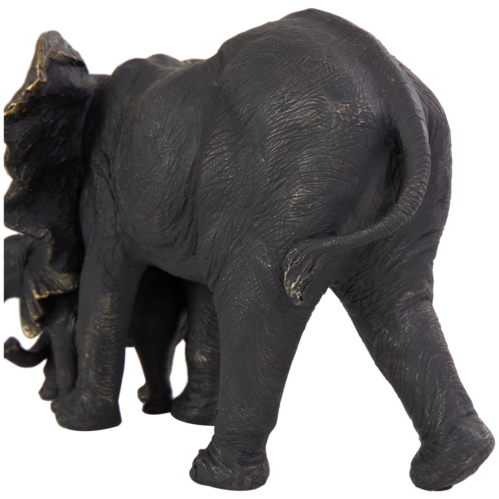 14&#x22; Bronze Elephant Family Sculpture