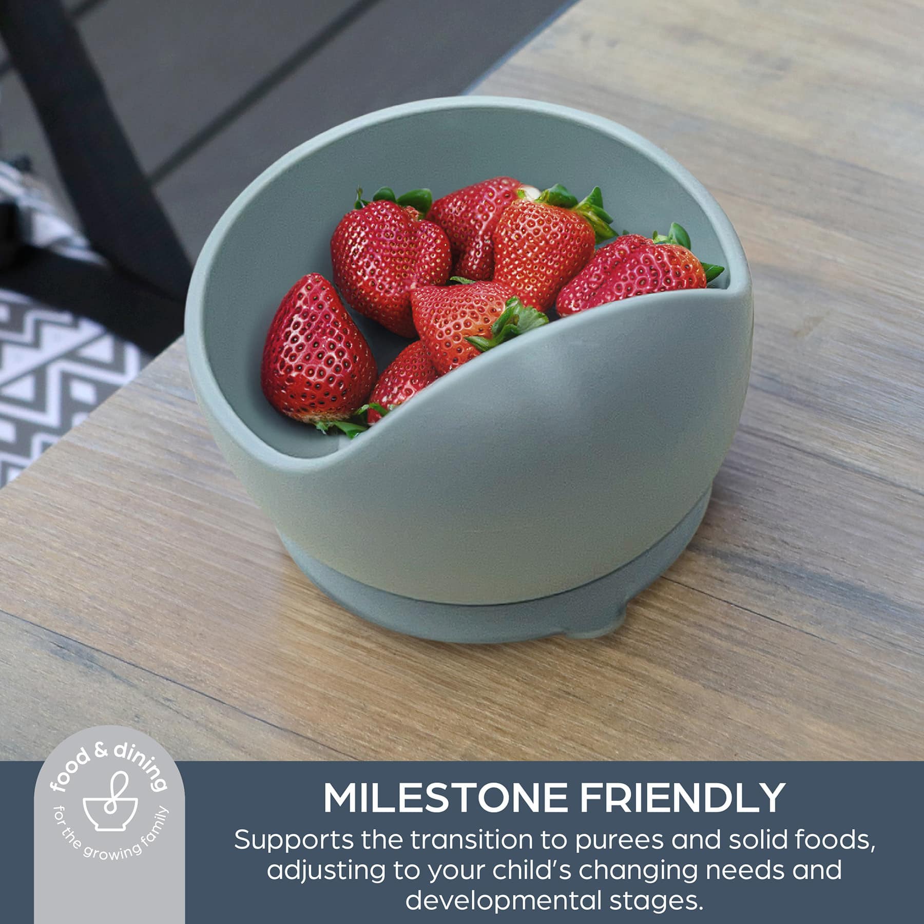 Dreambaby® Silicone Scoop Suction Bowl, Seafoam Green