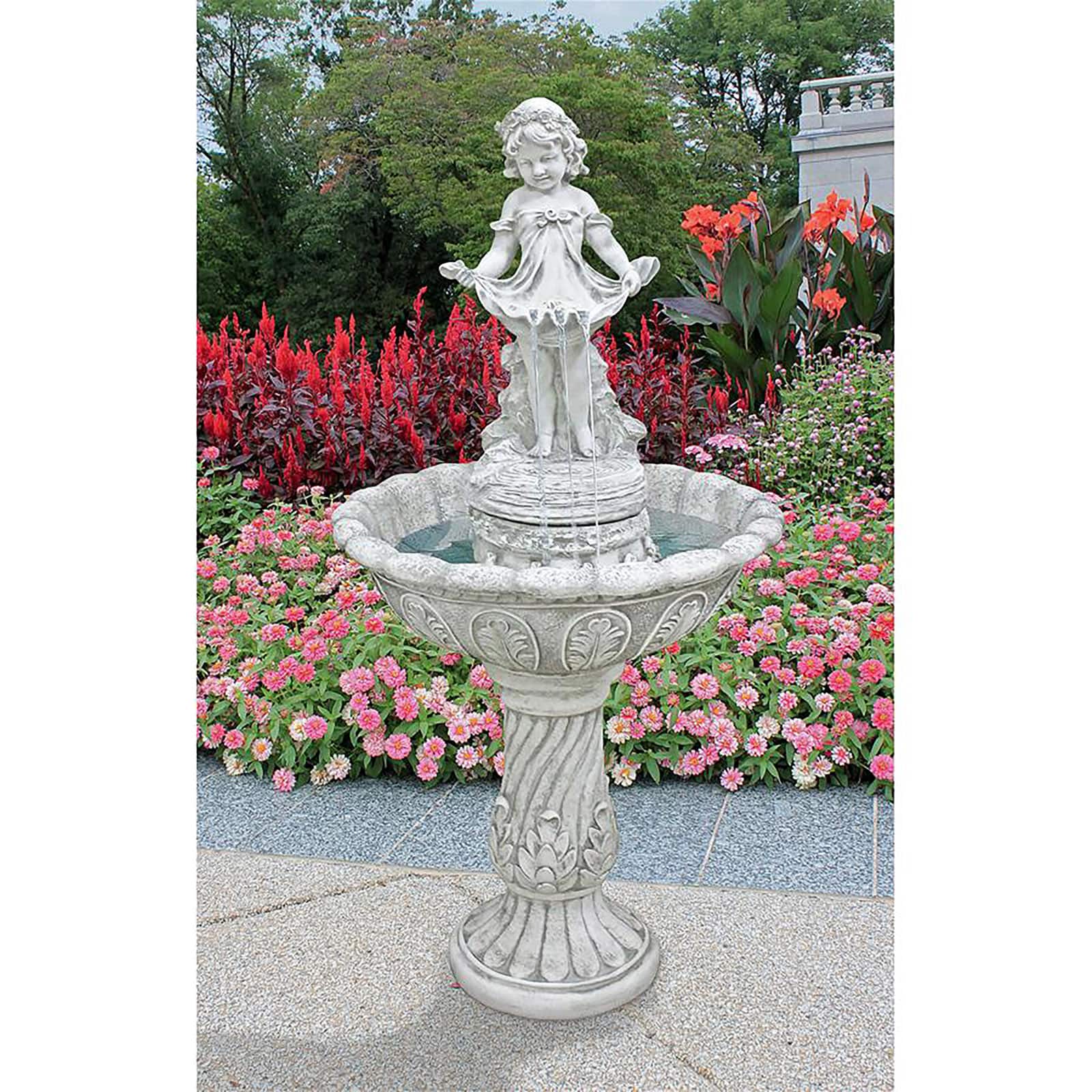 Abigail&#x27;s Bountiful Apron Cascading Garden Fountain