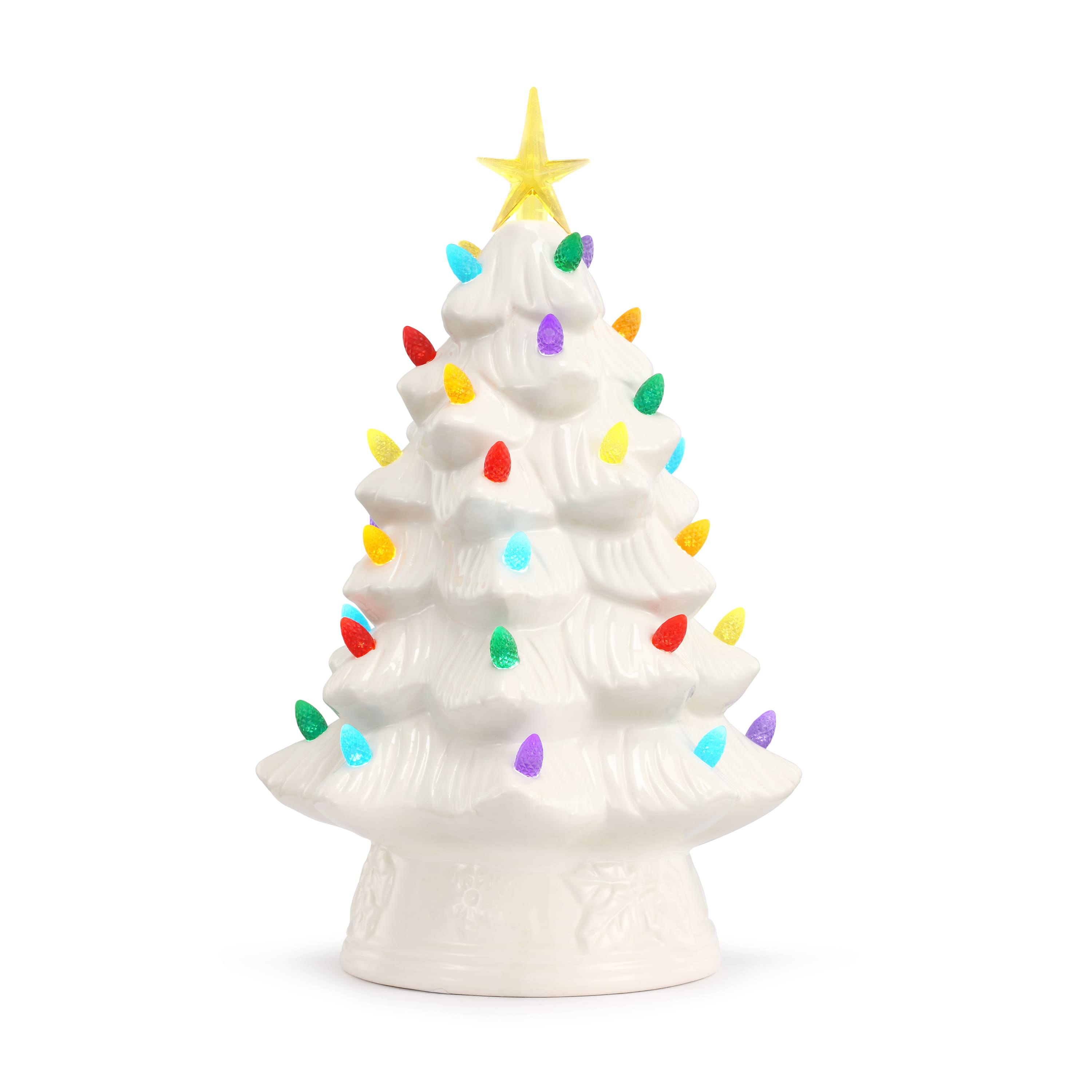 12" White Nostalgic Christmas Tree