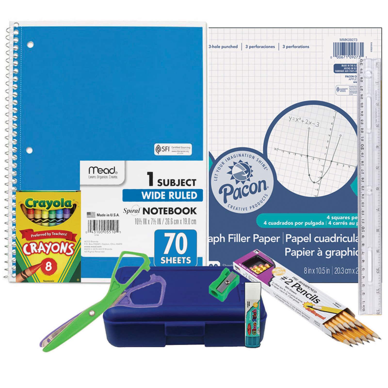 Multi-Brand Basic Elementary School Supply Kit