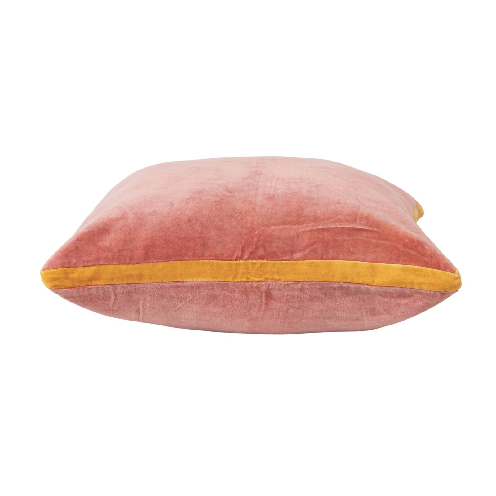 Hello Honey&#xAE; 20&#x22; x 20&#x22; Apricot &#x26; Mustard Art Deco Velvet Pillow