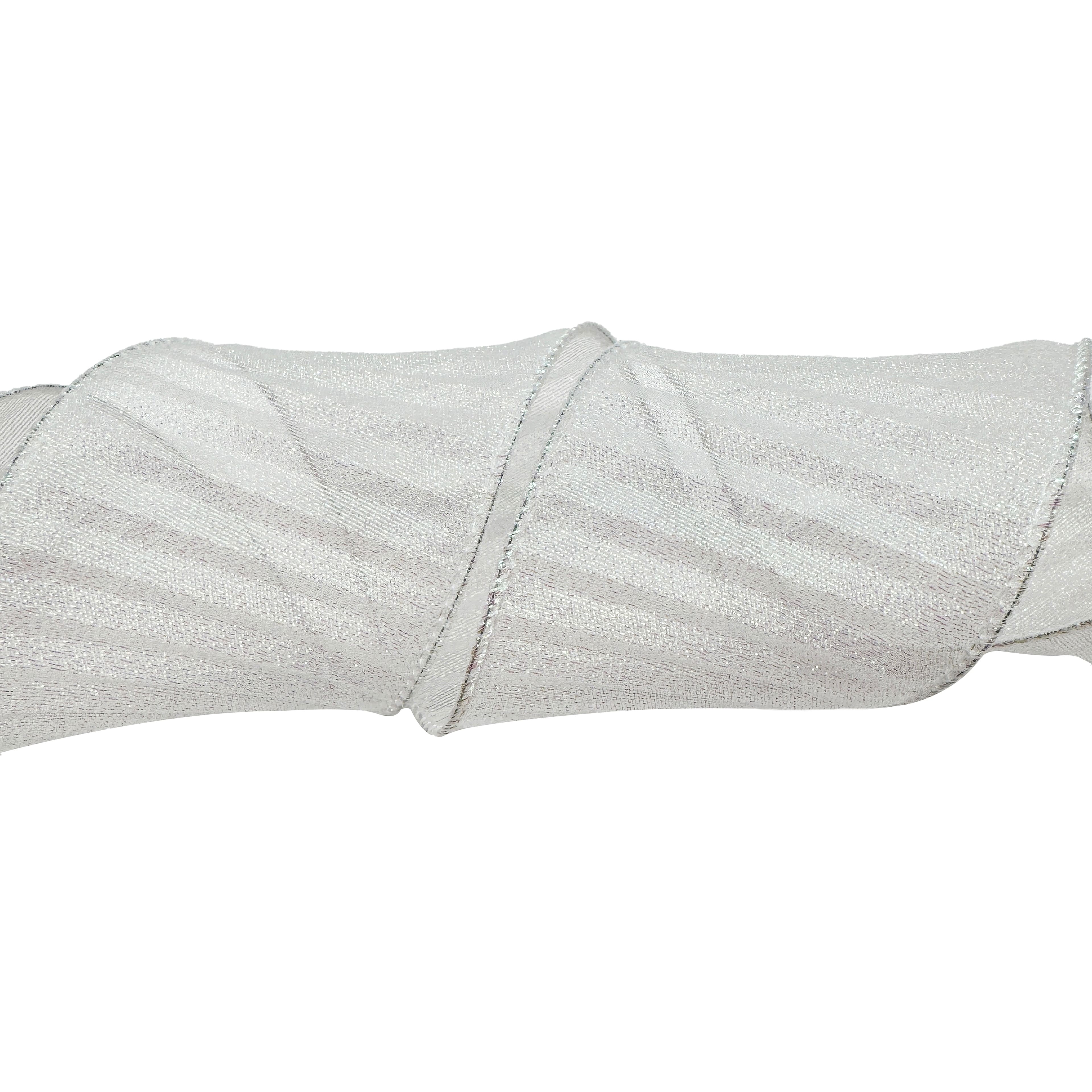 2.5" x 80ft. White Wired Spiral Jumbo Ribbon by Celebrate It®