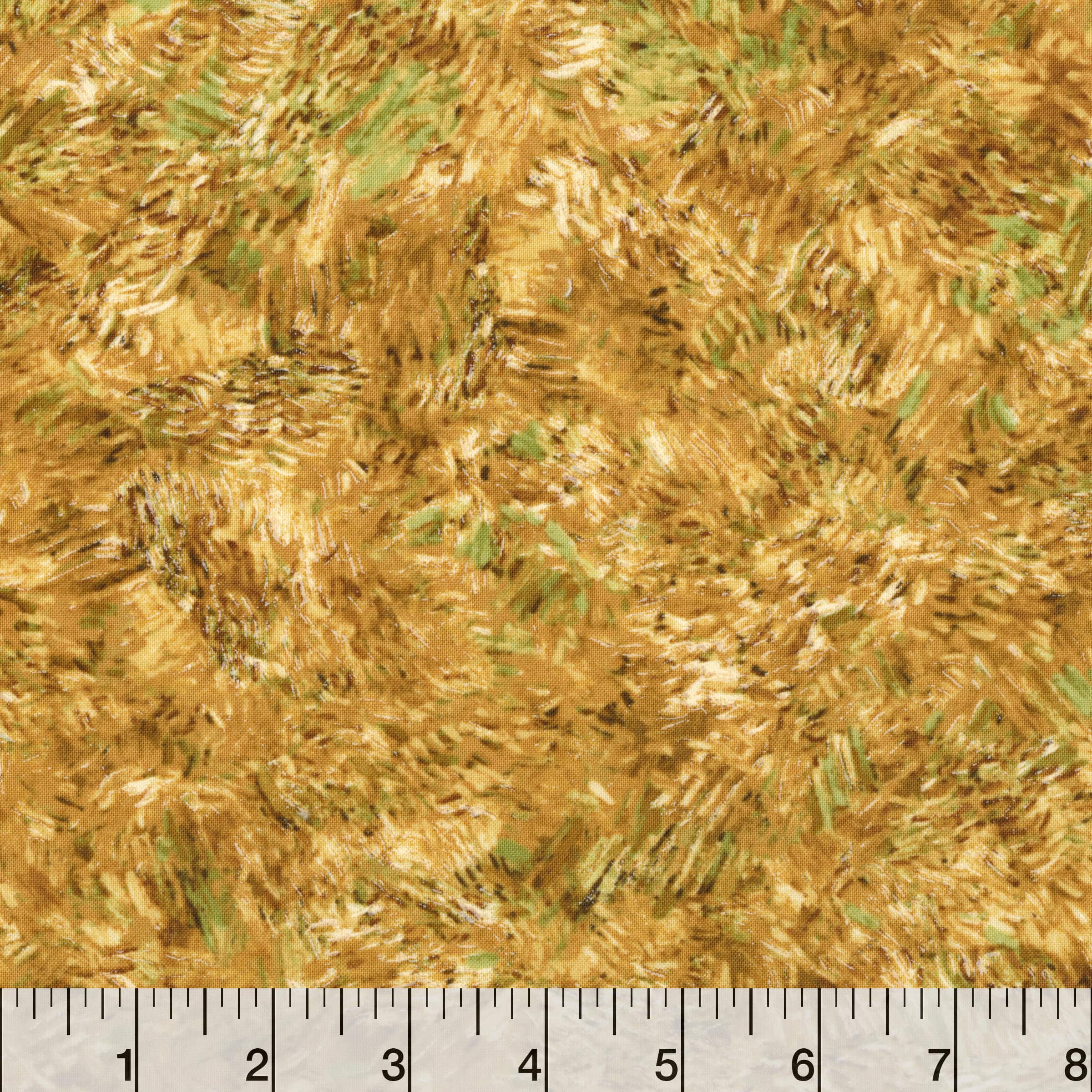 Robert Kaufman Wheat Gold Brush Strokes Cotton Fabric