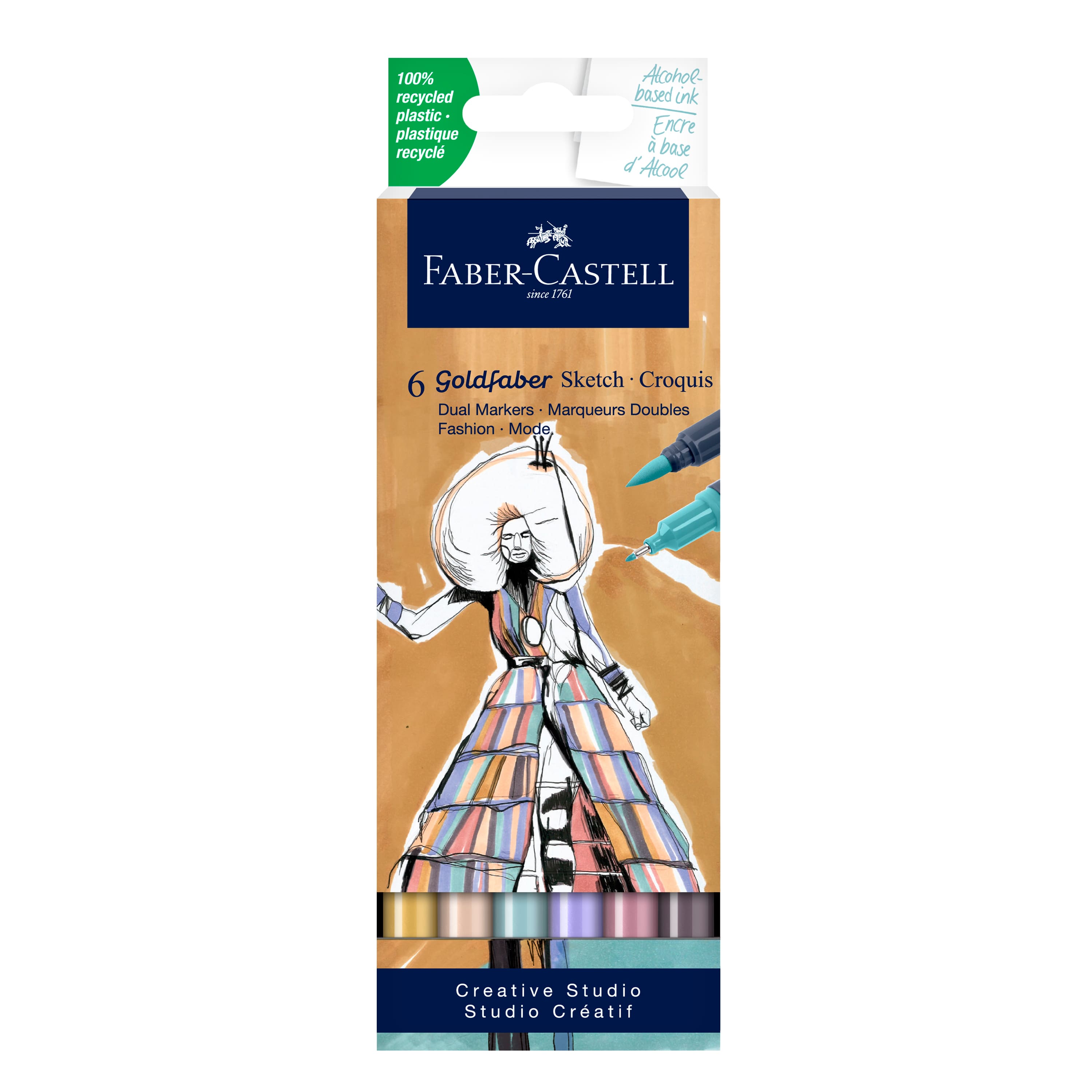 Faber-Castell&#xAE; Goldfaber Sketch Fashion Dual Tip Alcohol Markers