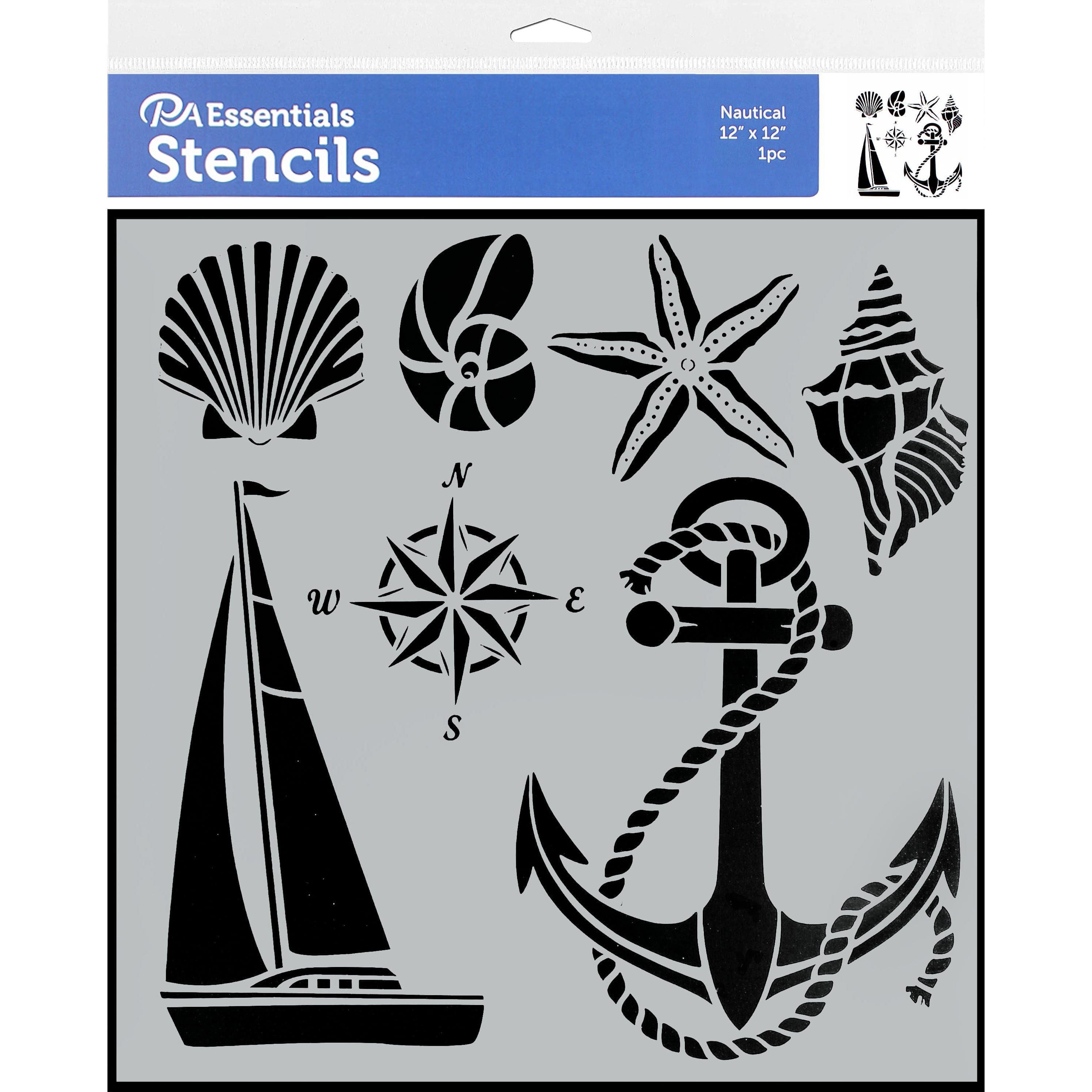 PA Essentials Nautical Stencil, 12" x 12"