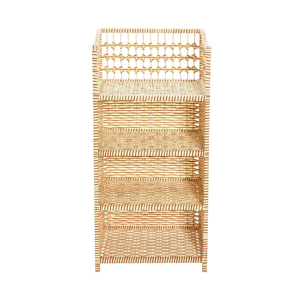 Household Essentials 39&#x22; Woven Paper Rattan Accent Shelf