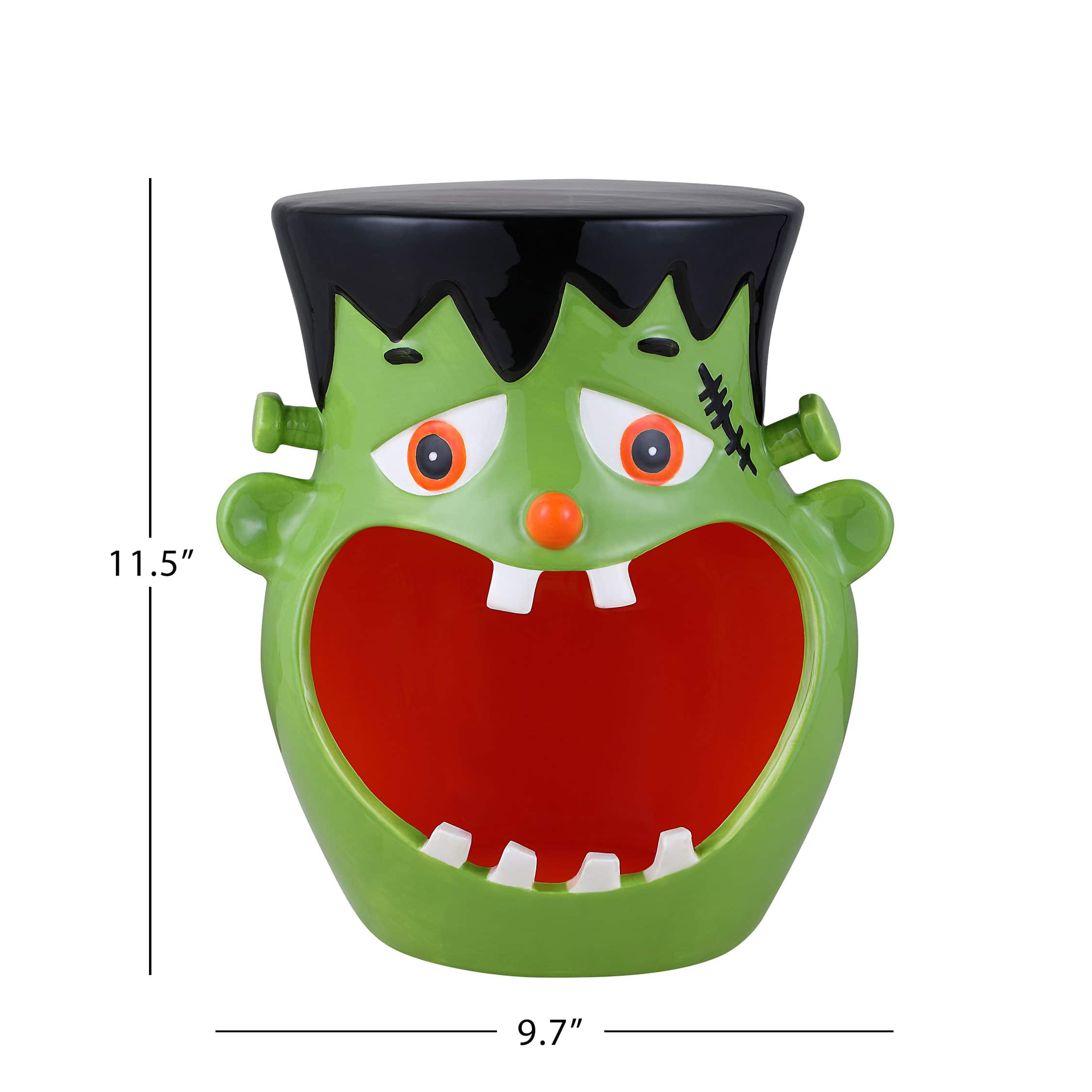 Mr. Halloween 11.5" Motion Activated Ceramic Frankenstein Candy Bowl
