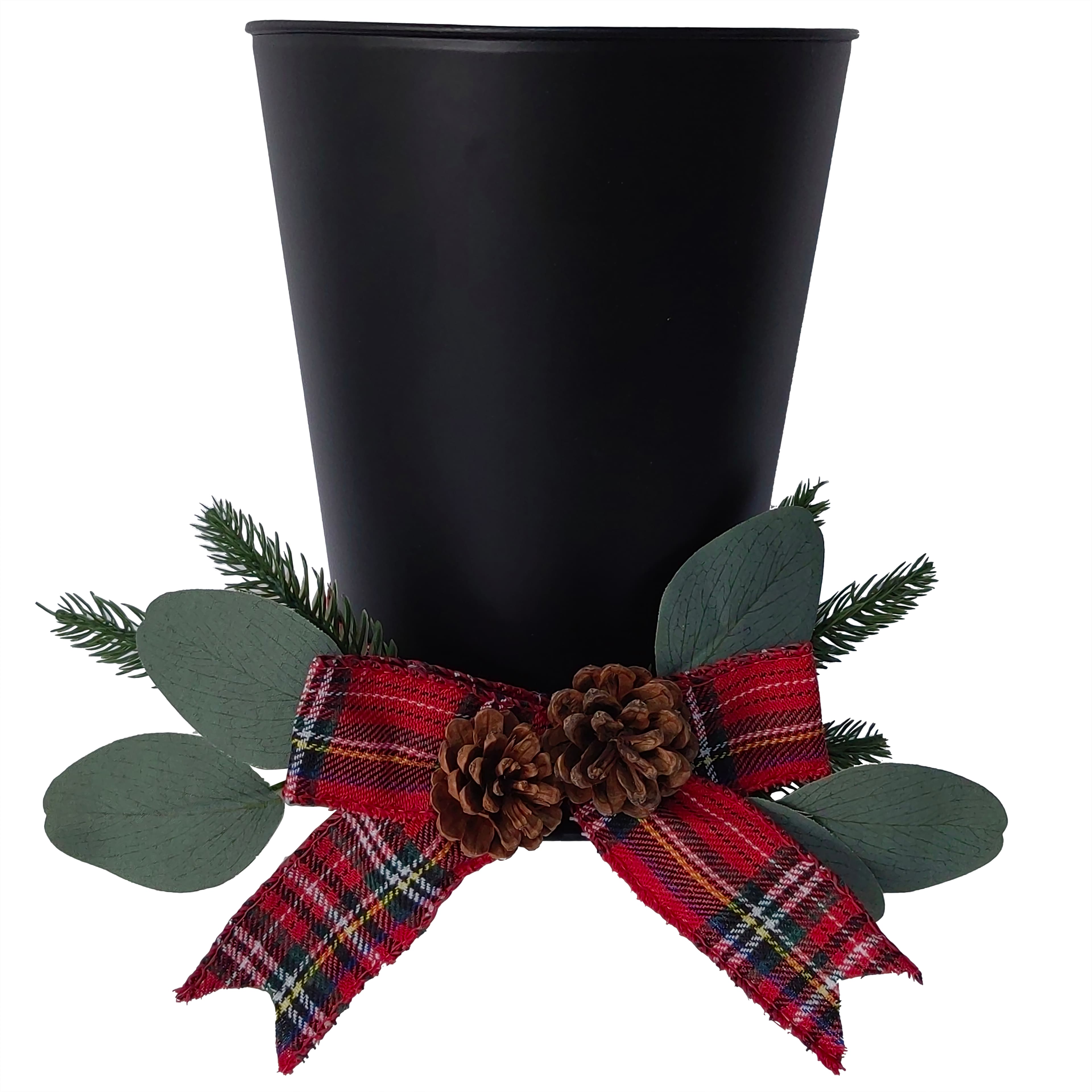 9&#x22; Black Snowman Hat Metal Container by Ashland&#xAE;