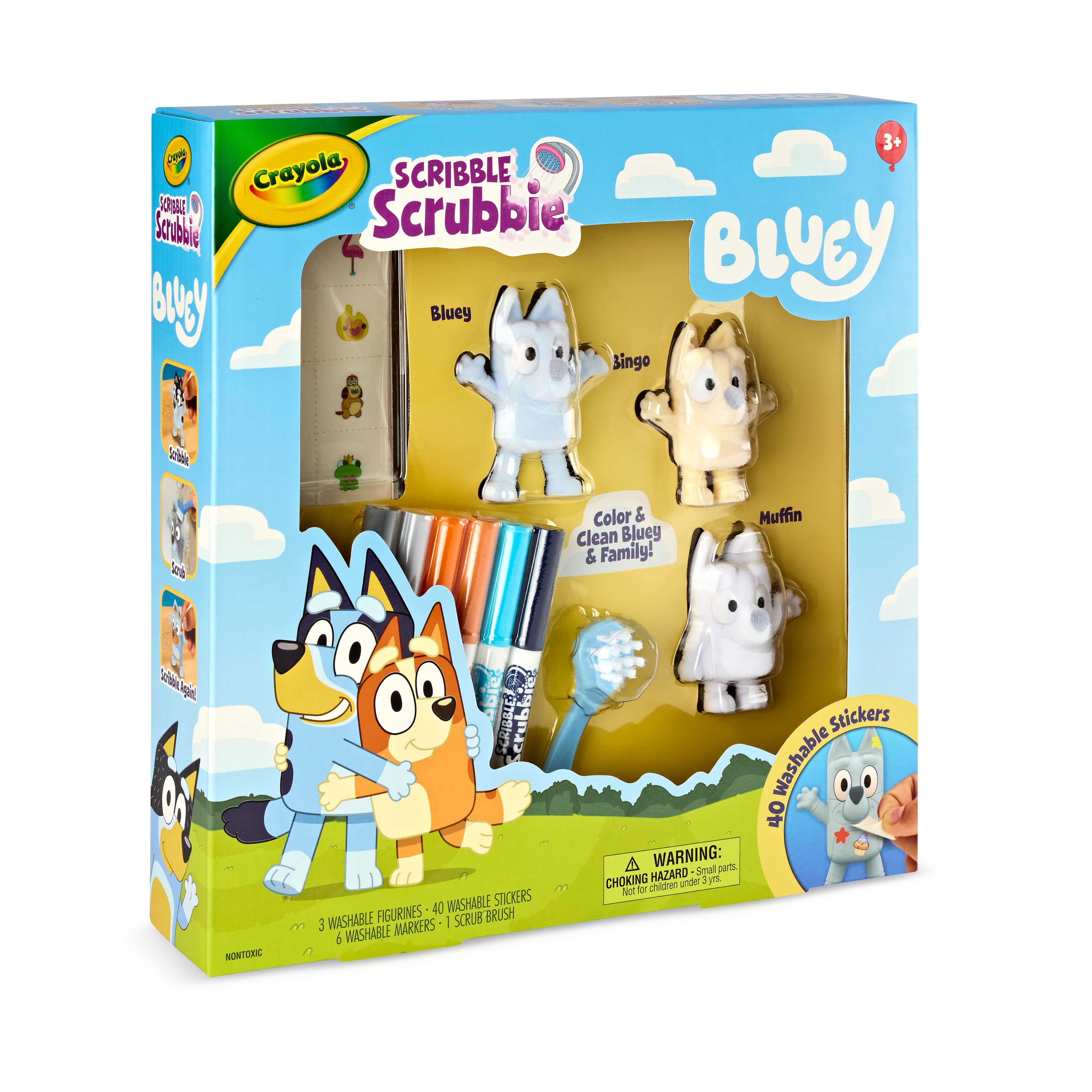 Crayola&#xAE; Scribble Scrubbie&#xAE; Deluxe Bluey Playset with Washable Stickers, 3ct.
