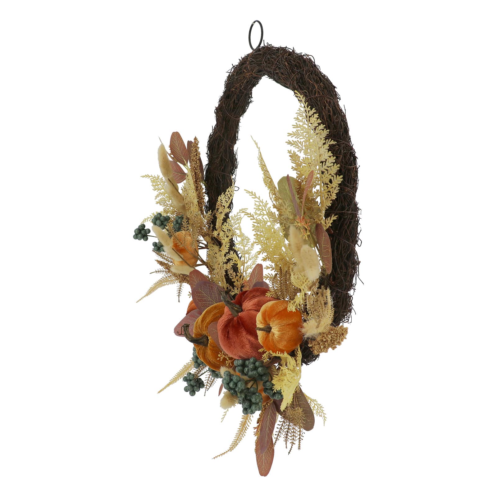 24&#x22; Multicolor Berry &#x26; Pumpkin Half Wreath by Ashland&#xAE;