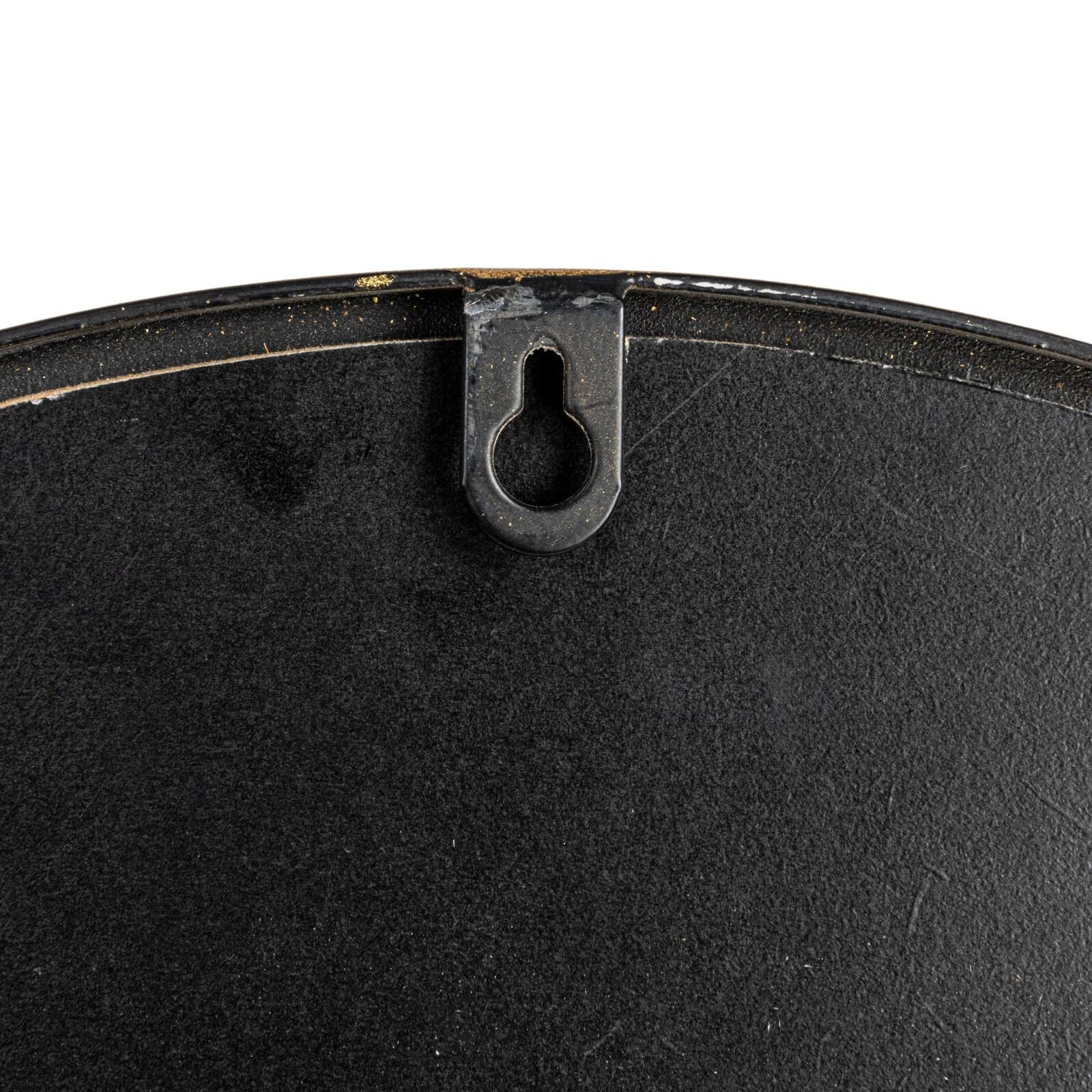 Hello Honey® 33" Antique Gold Finish Modern Scallop Shaped Metal Wall Mirror