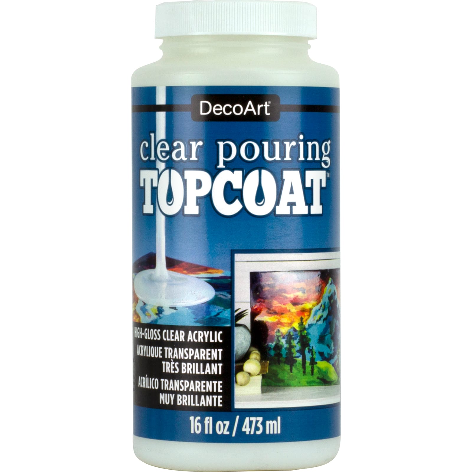 Couche de finition acrylique transparente Pouring Topcoat de DecoArt