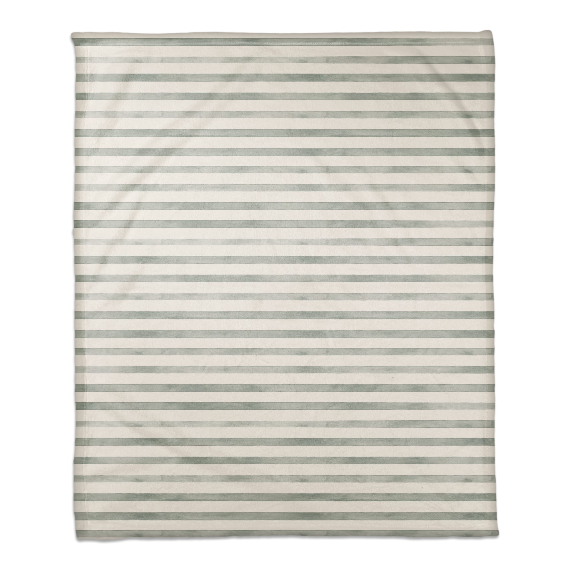Sage Stripes Fall Fleece Blanket
