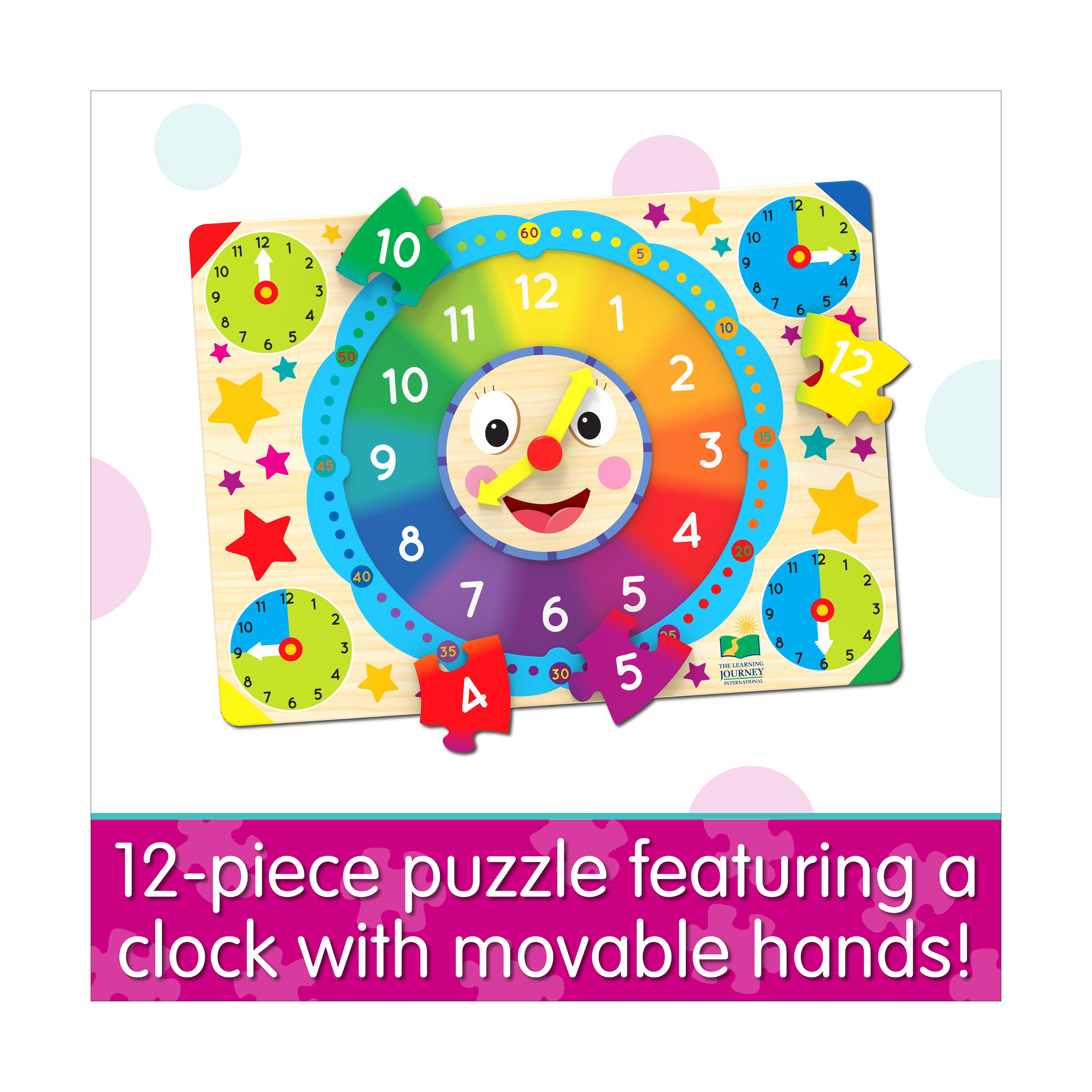 Lift &#x26; Learn Puzzle - Clock: 12 Pcs