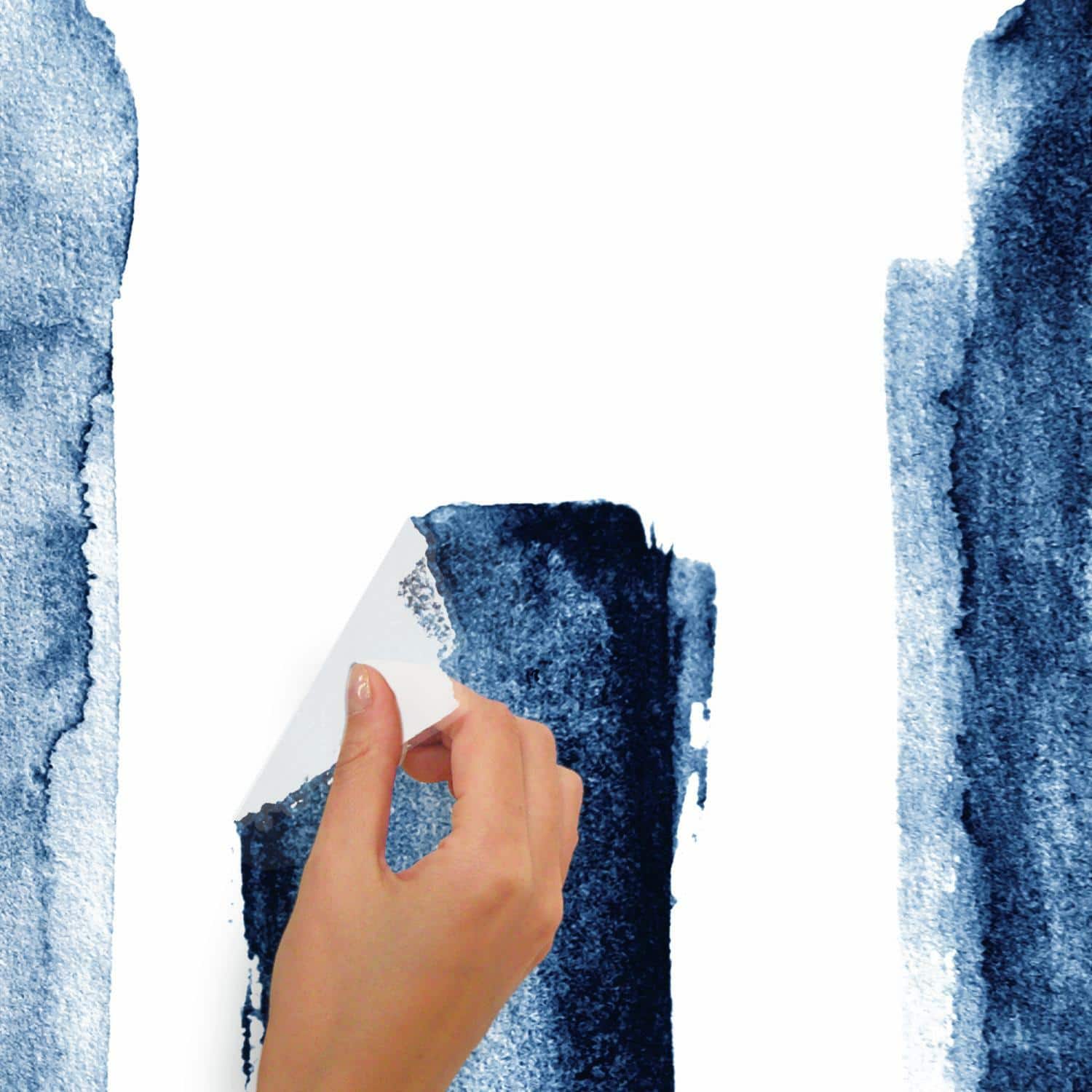 RoomMates Blue Watercolor Brush Strokes Peel &#x26; Stick Giant Decals