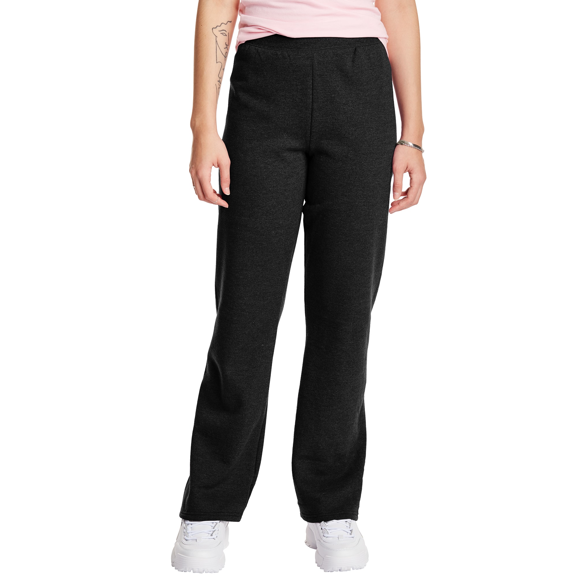 Hanes EcoSmart Open Leg Fleece Women&#x27;s Sweatpants