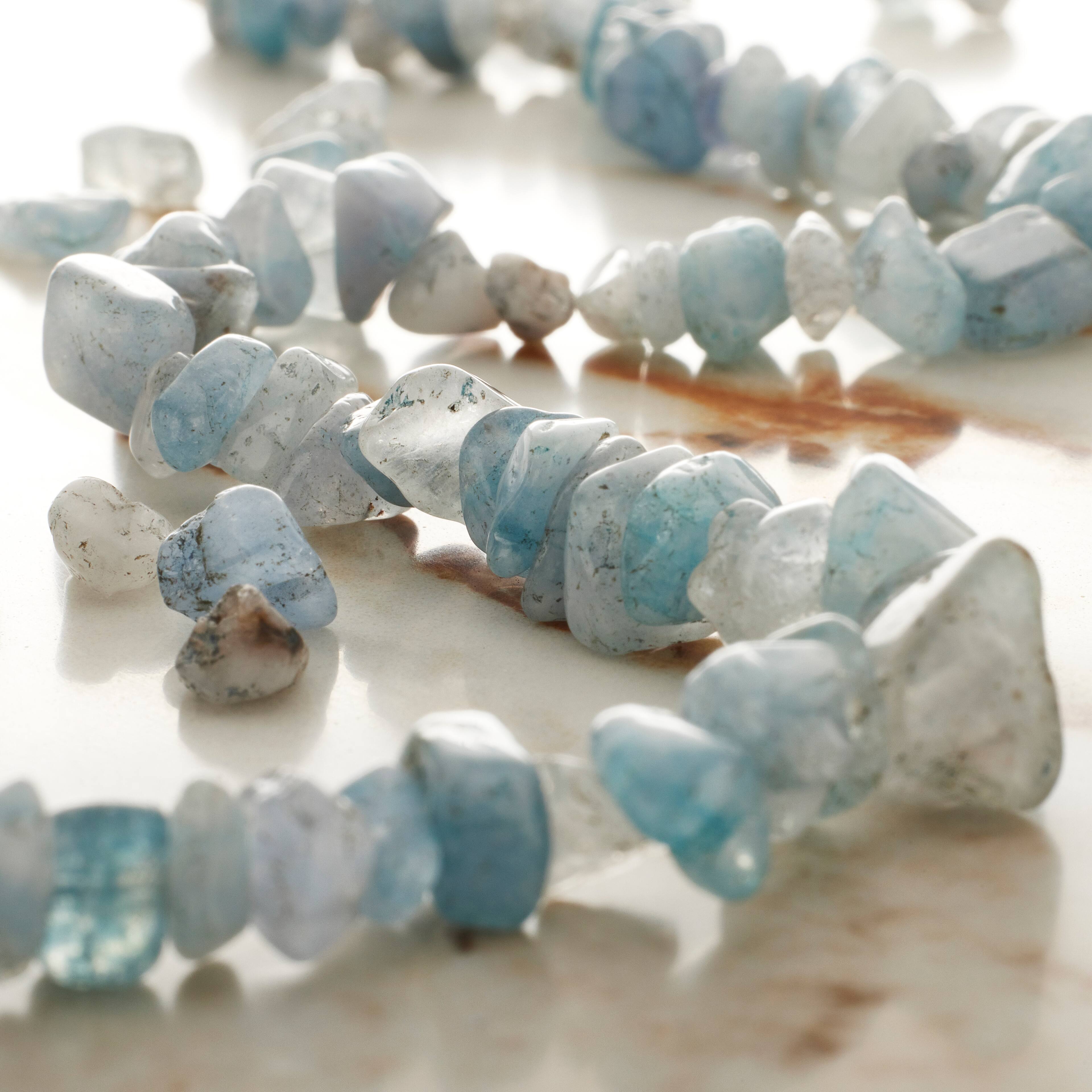 12 Packs: 2 ct. (24 total) Aquamarine Chip Beads by Bead Landing™