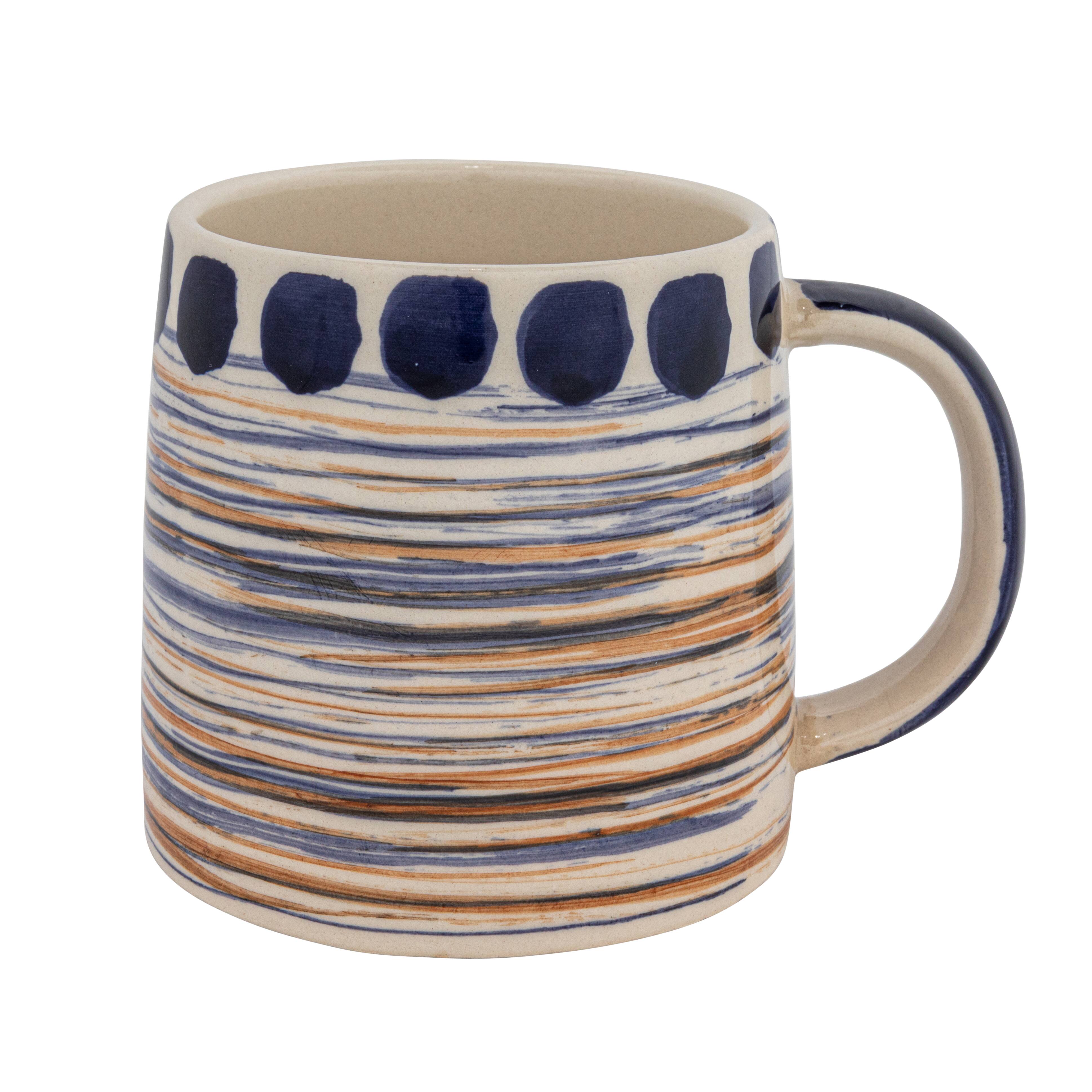 Hello Honey® 4.25" Geometric Print Stoneware Mug Set