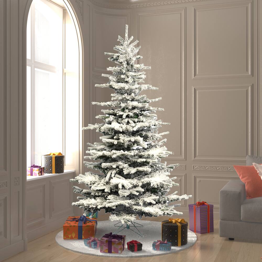 7.5ft. Unlit Flocked Sierra Fir Artificial Christmas Tree