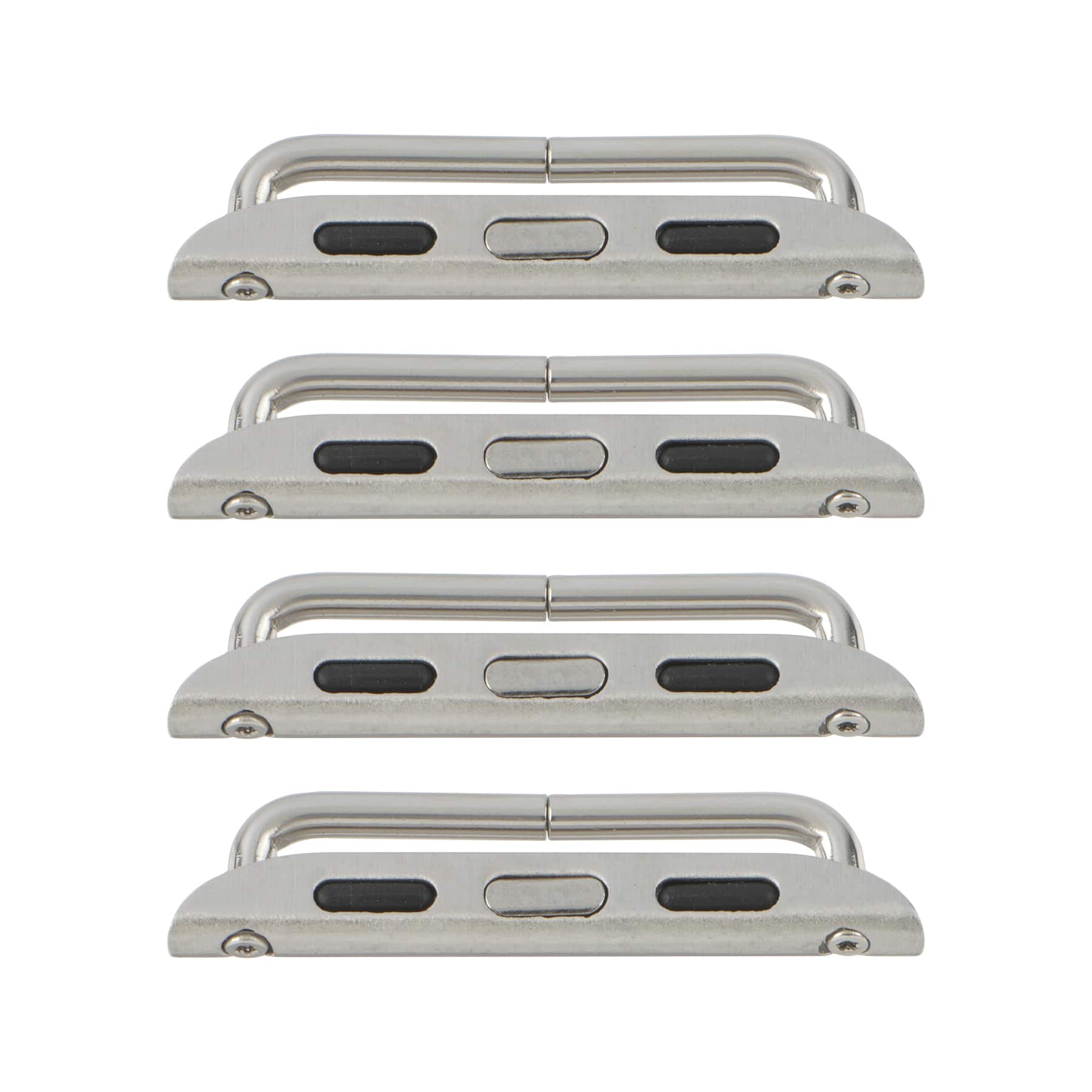 Rhodium Smart Watch Band Connectors, 4ct. by Bead Landing&#x2122;