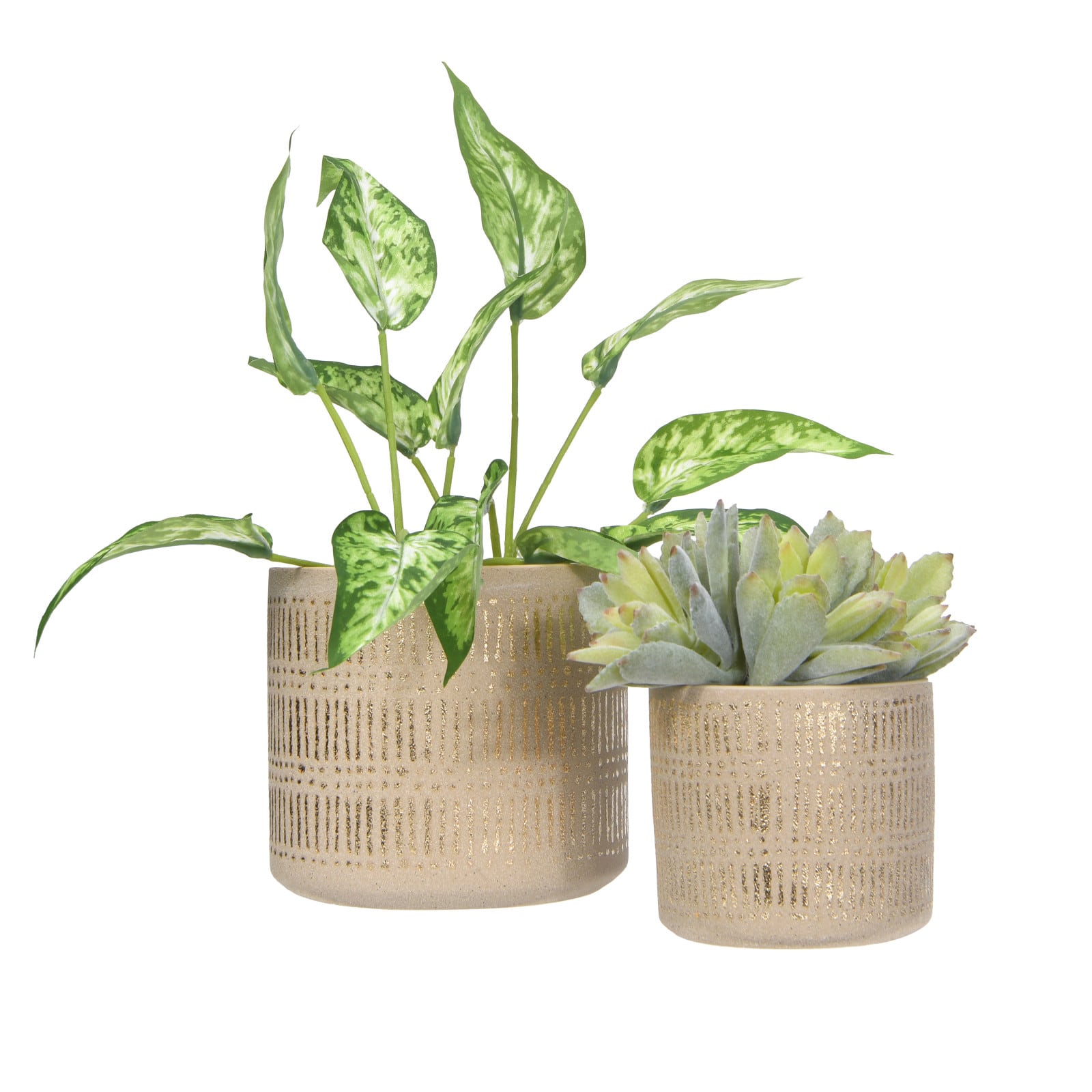 Hello Honey® Gold Stoneware Planters Set