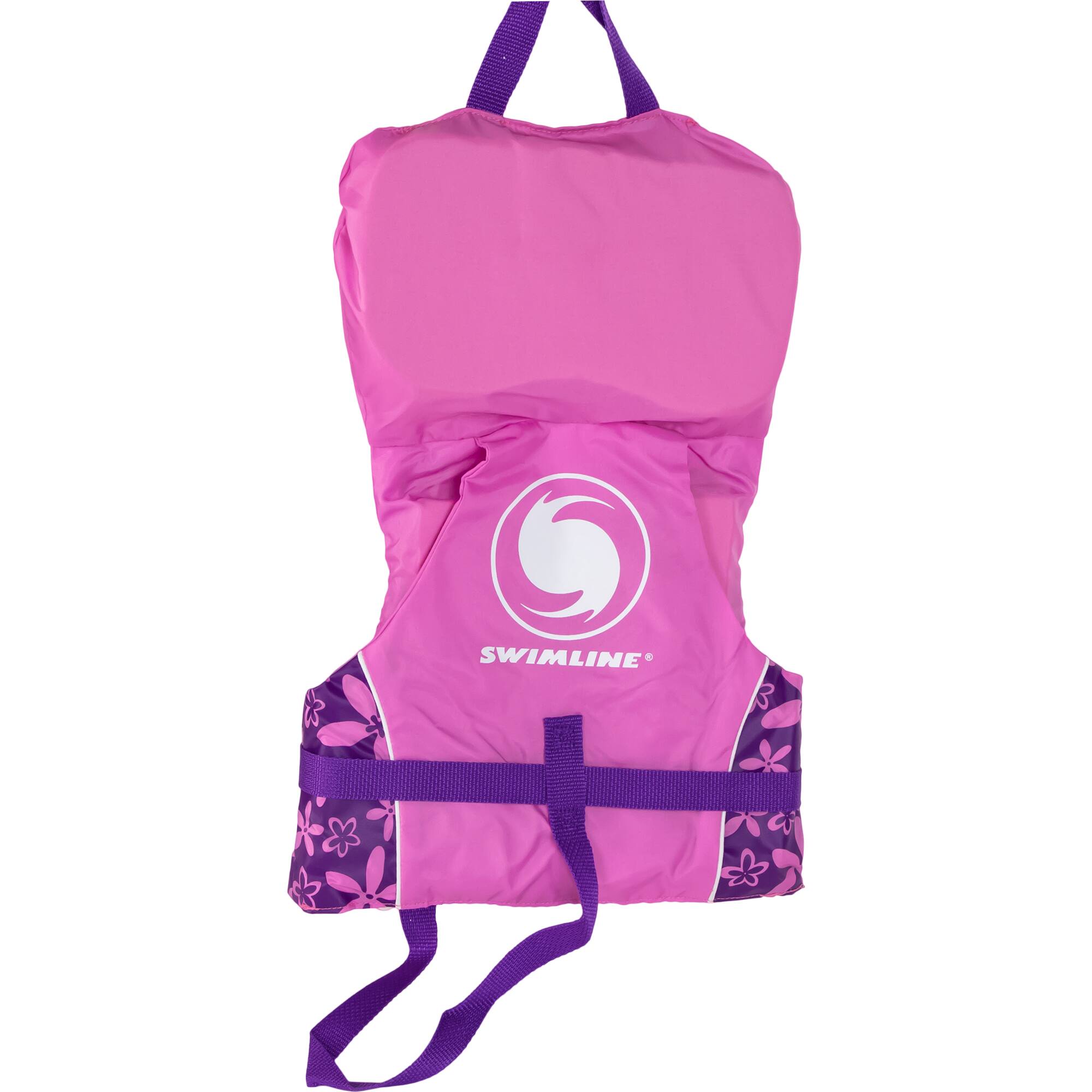 Swim Central 20" Pink & Purple Floral Girl Infant Life Jacket Vest with Handle