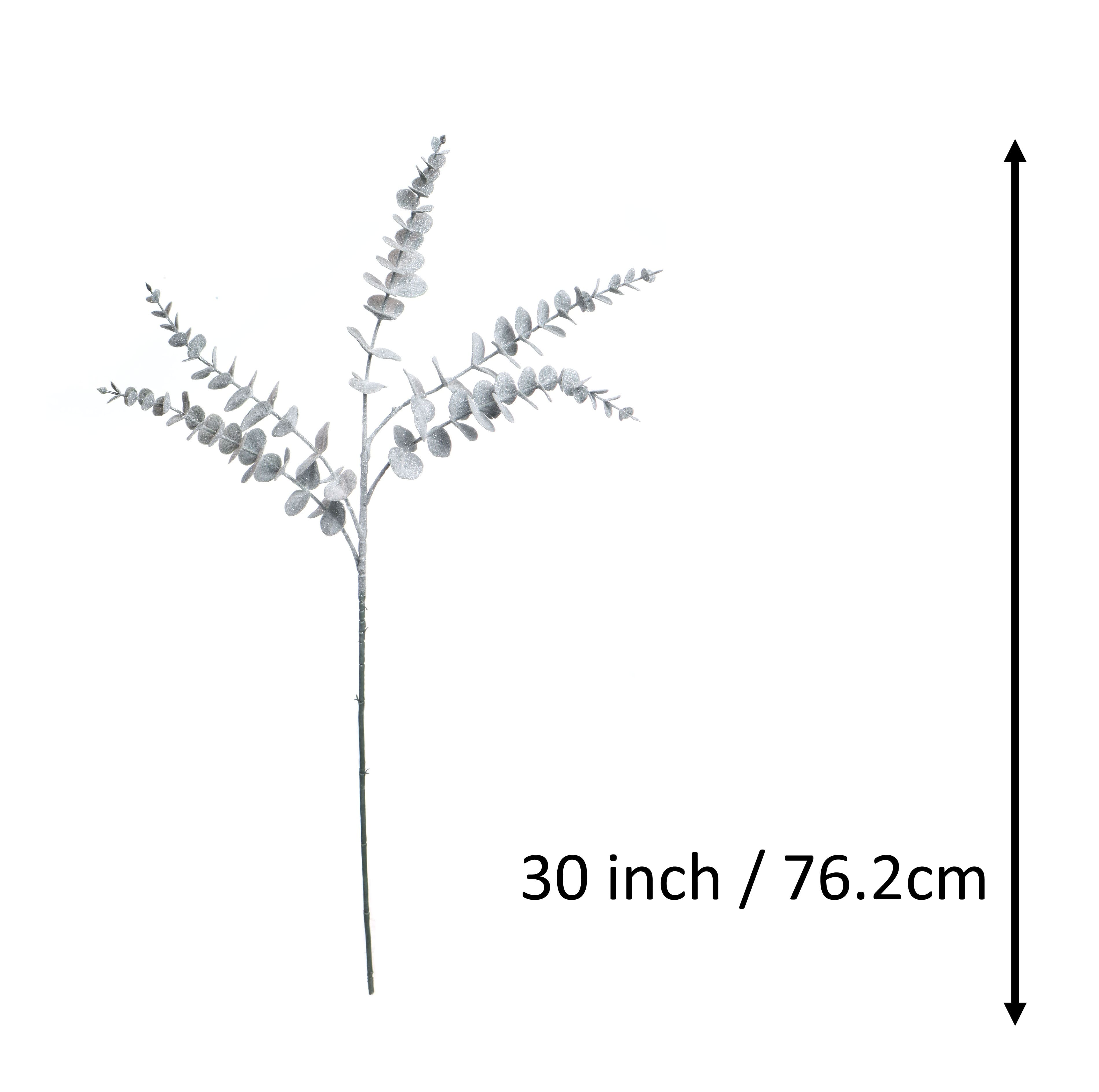 30&#x22; Frosted Glitter Eucalyptus Stem by Ashland&#xAE;