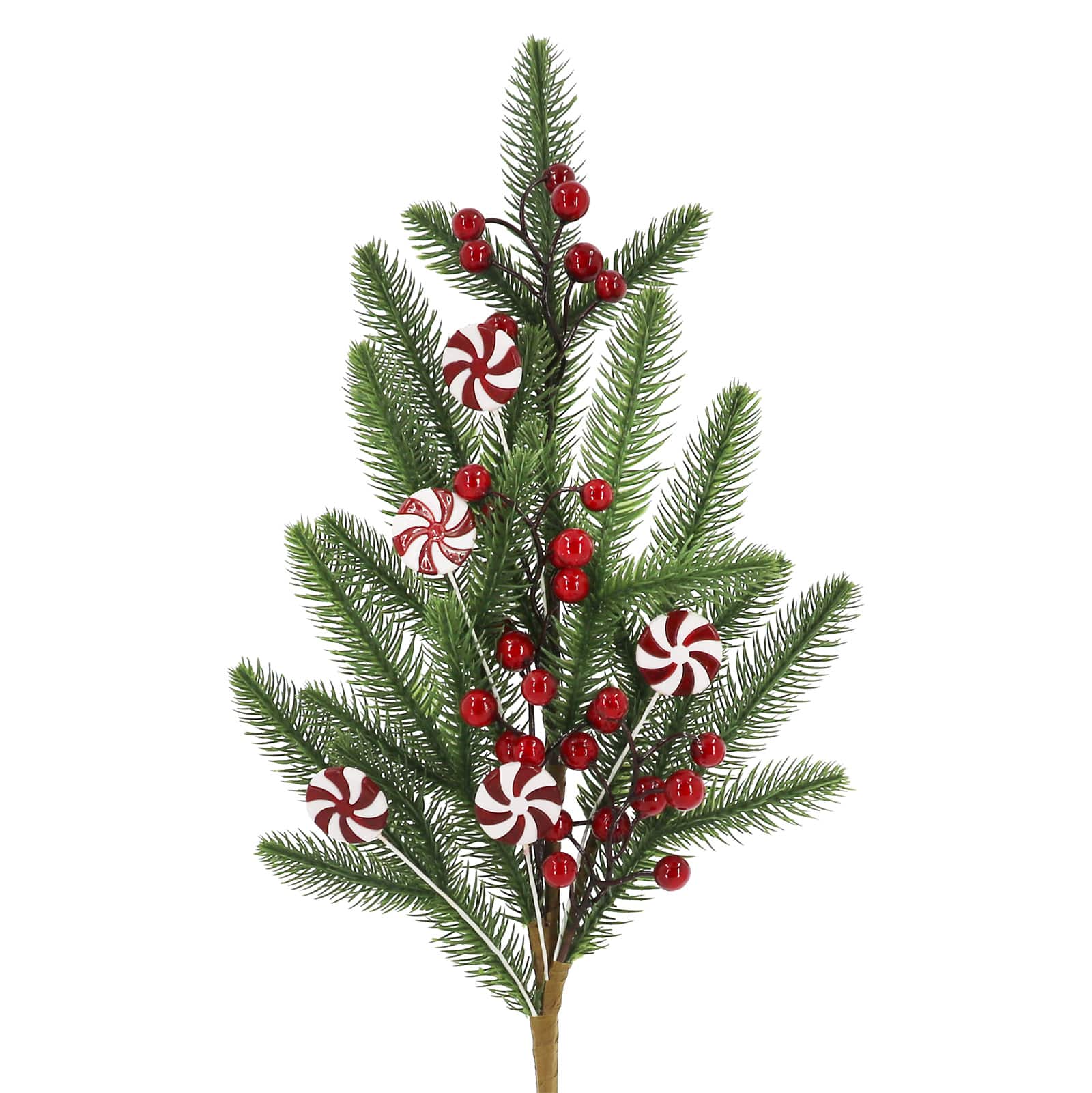 28&#x22; Green Pine with Candy &#x26; Red Berry Stem by Ashland&#xAE;