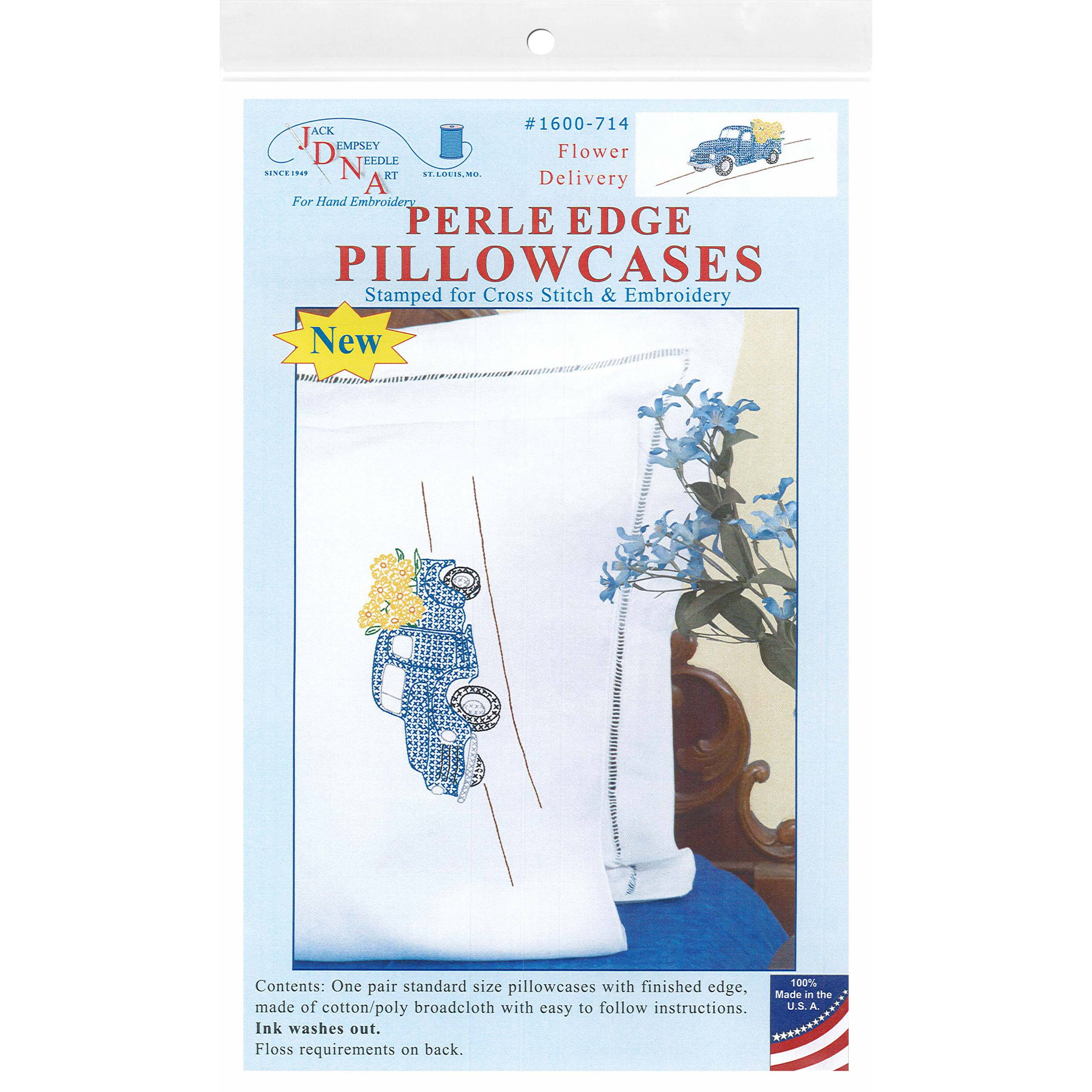 Jack Dempsey Flower Delivery Perle Edge Pillowcase