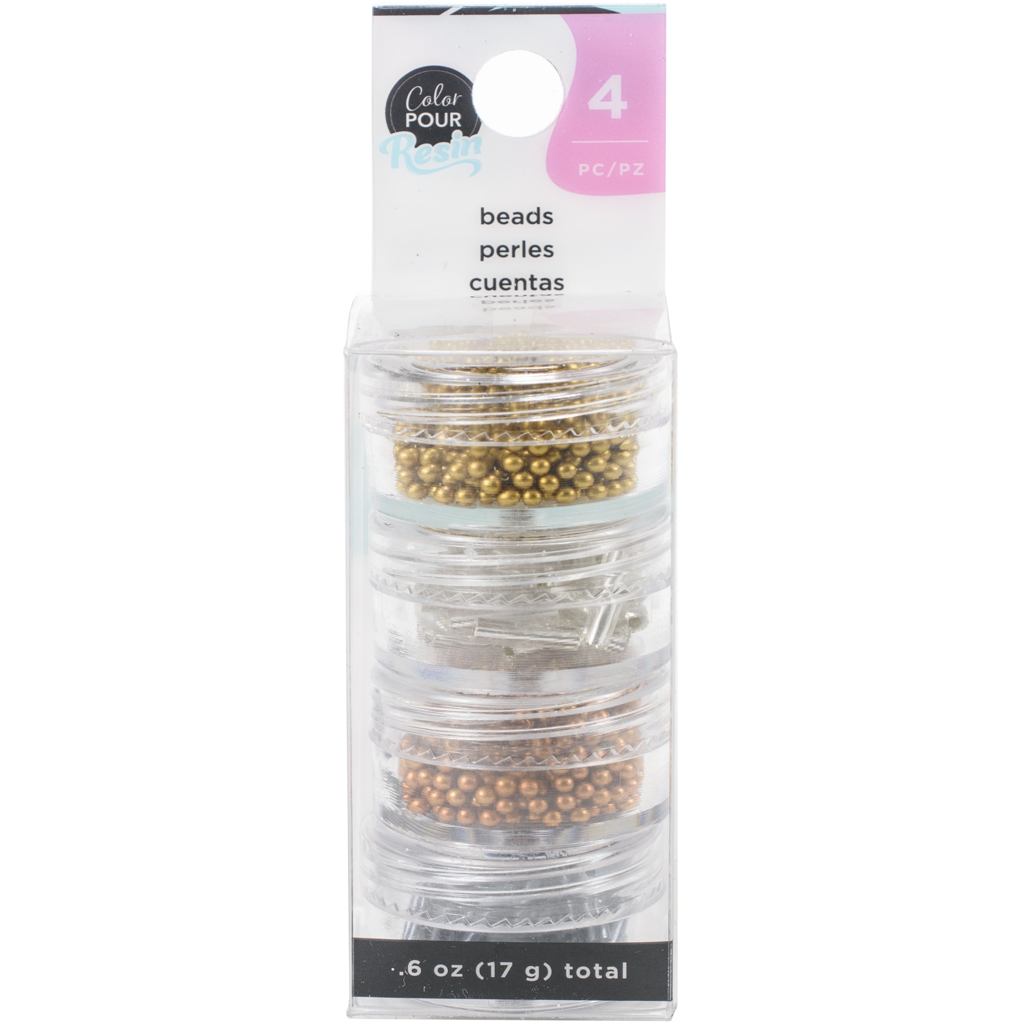 Color Pour Resin Metallic Beads Mix-Ins, 4ct.
