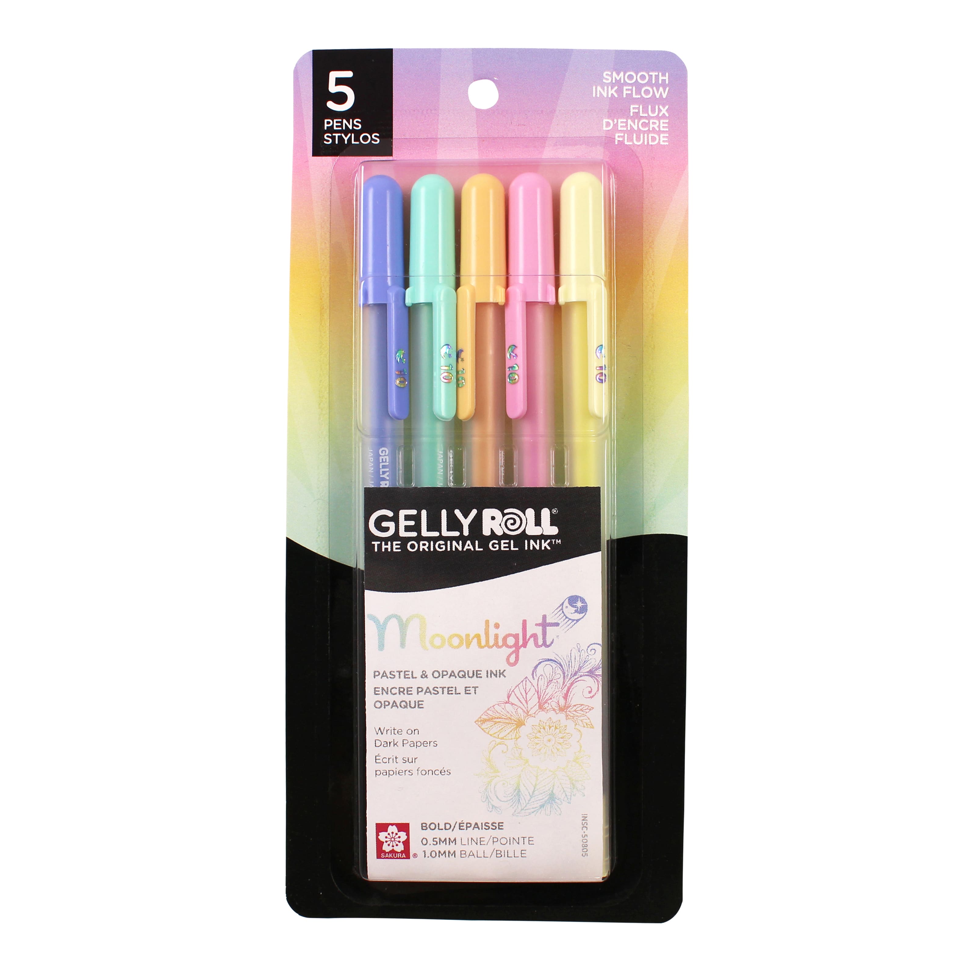 S-Gel, Gel Pens, Medium Point (0.7mm), Pearl White Body, Black Gel Ink Pens,  8