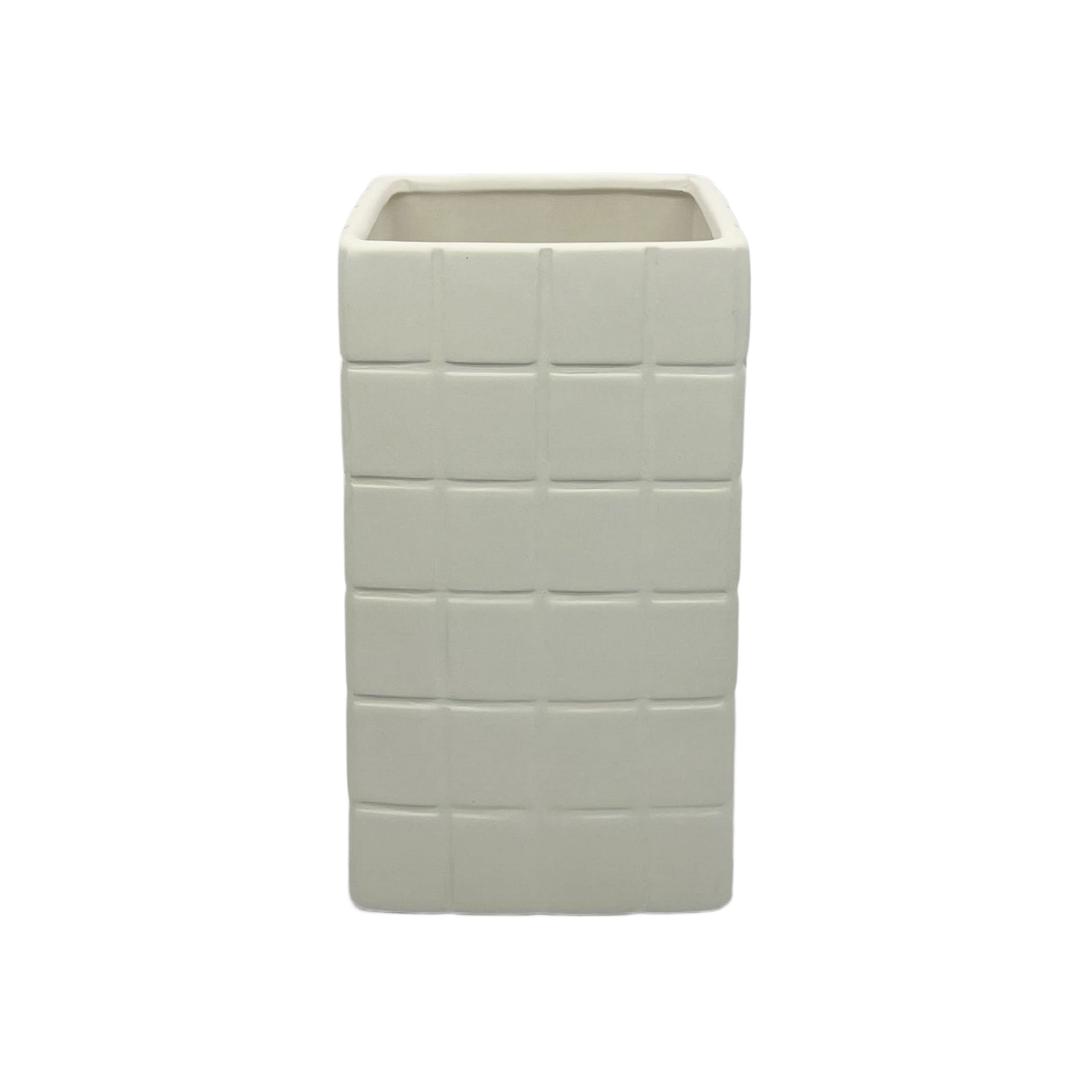 8&#x22; Square Novelty Vase DIY Ceramic D&#xE9;cor by Make Market&#xAE;