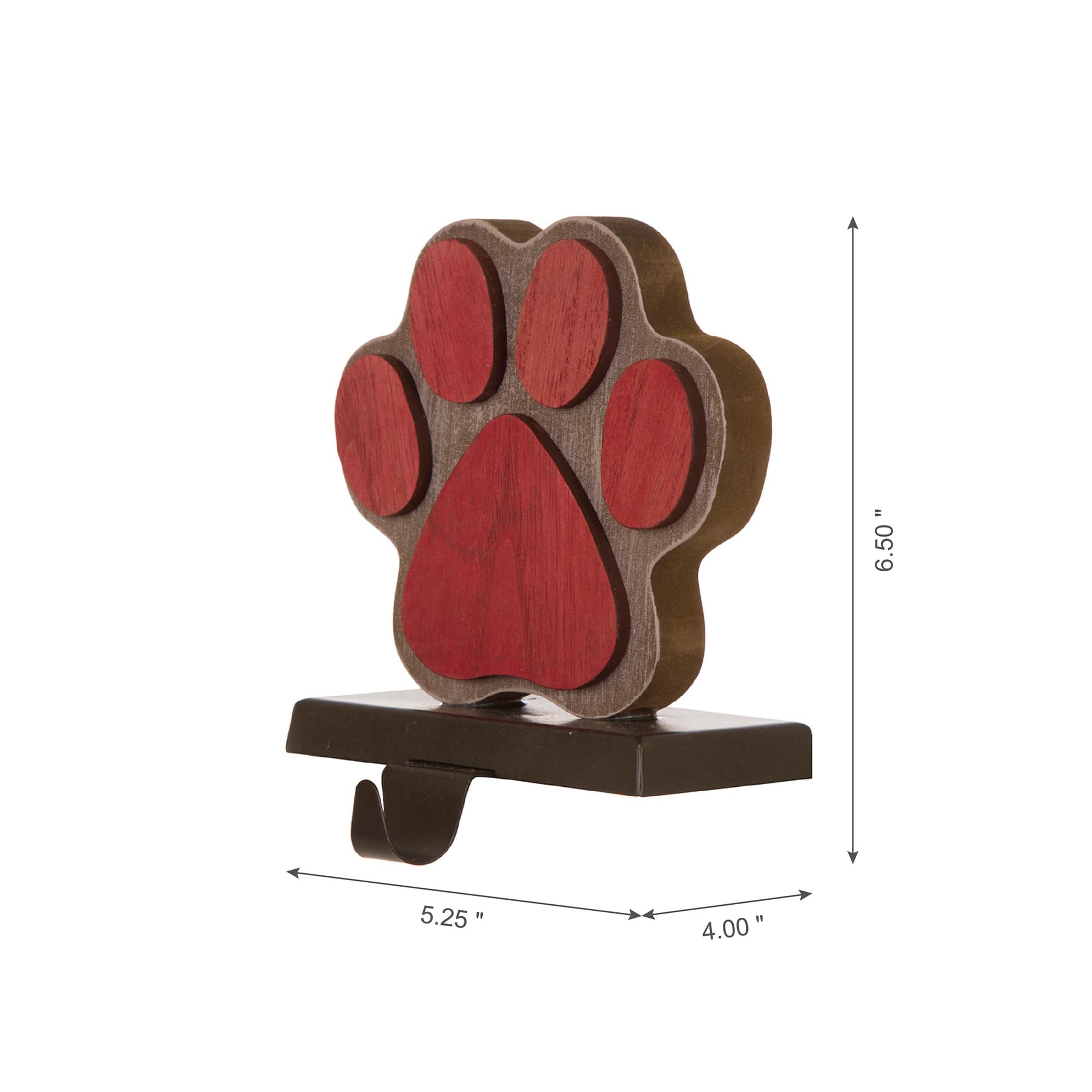 Glitzhome® Paw Print Christmas Stocking Holder Set