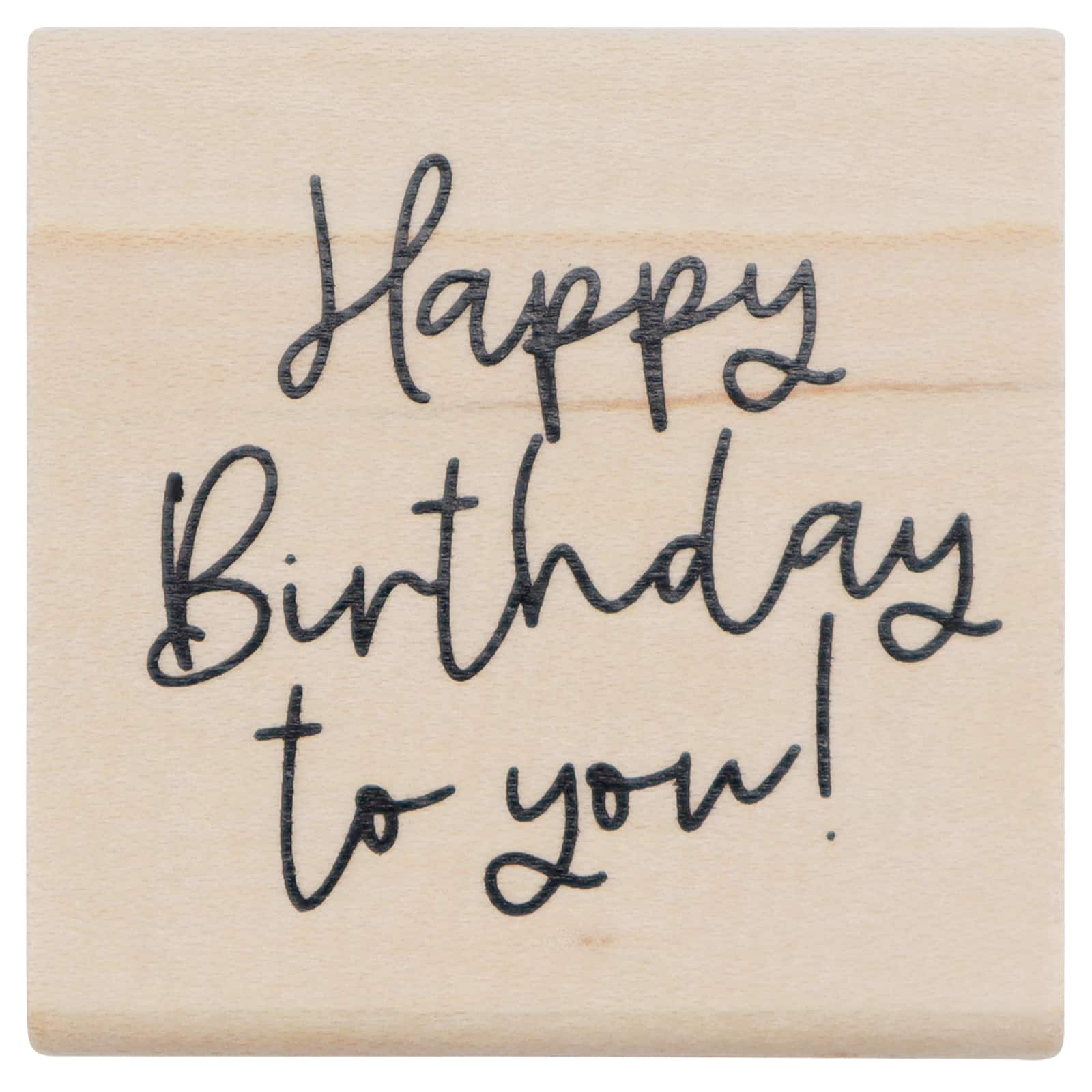 Happy Birthday to You Wood Stamp by Recollections&#x2122;