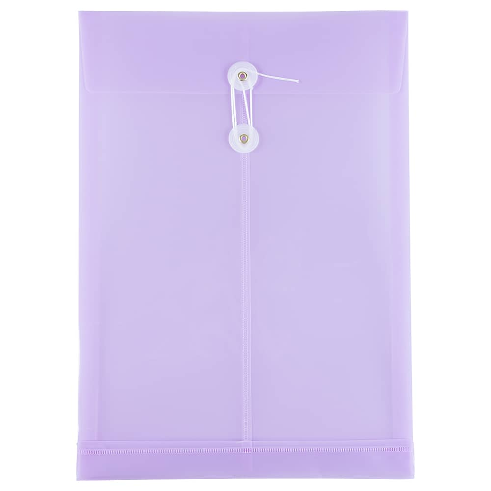 JAM Paper Legal Size Plastic Envelopes with Button & String Tie Closure,  12ct.