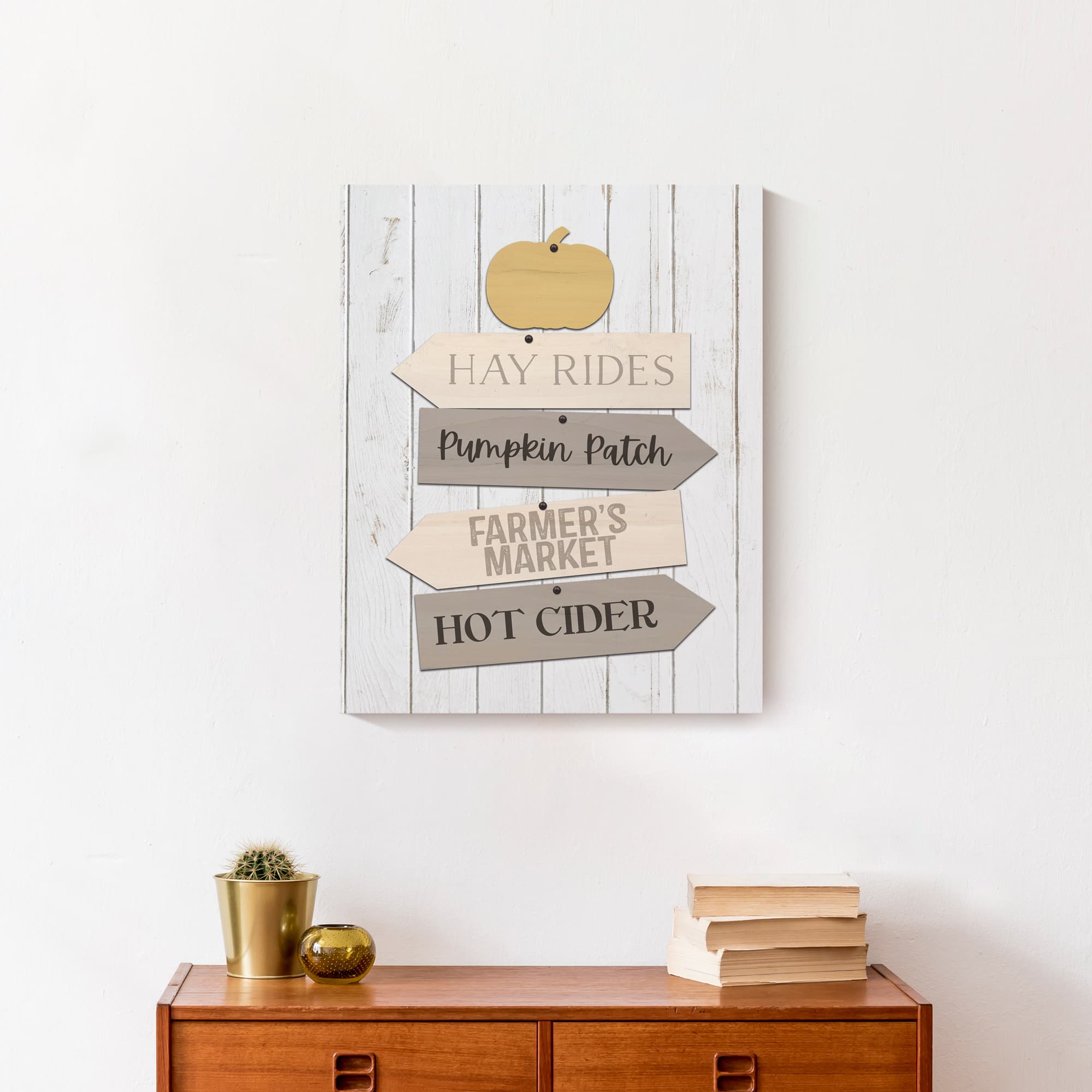 Fall Farmers Market Signs Canvas Wall Art