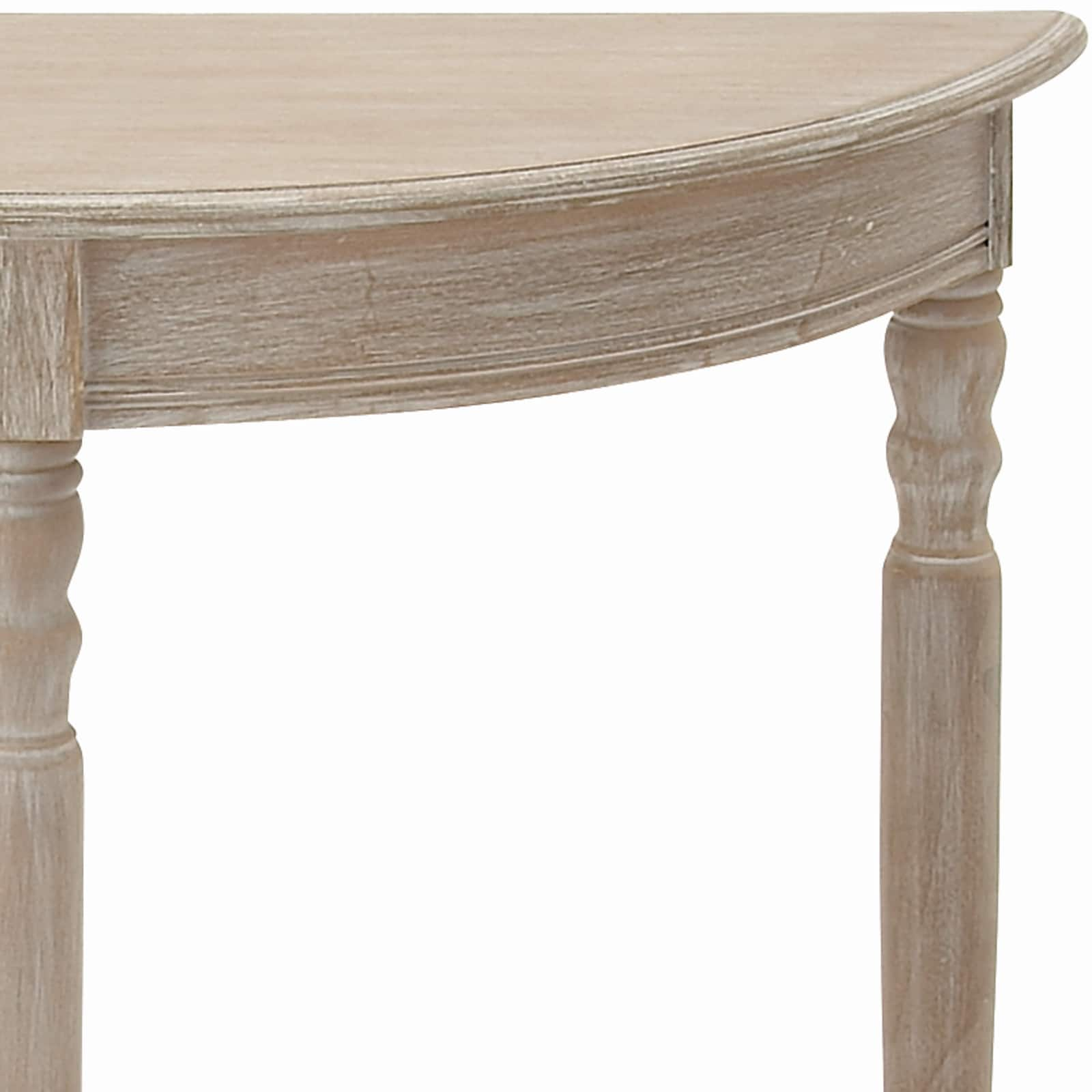 Light Brown Traditional Wood Console Table