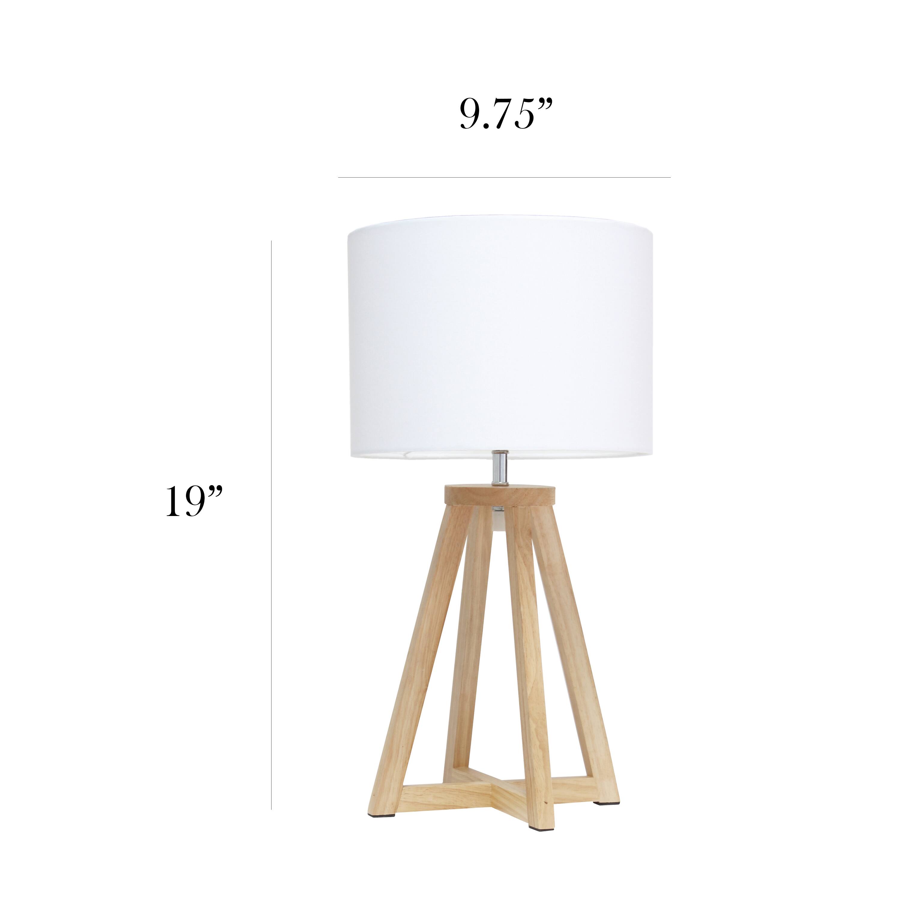 Simple Designs 19&#x22; Interlocked Triangular Table Lamp with White Shade