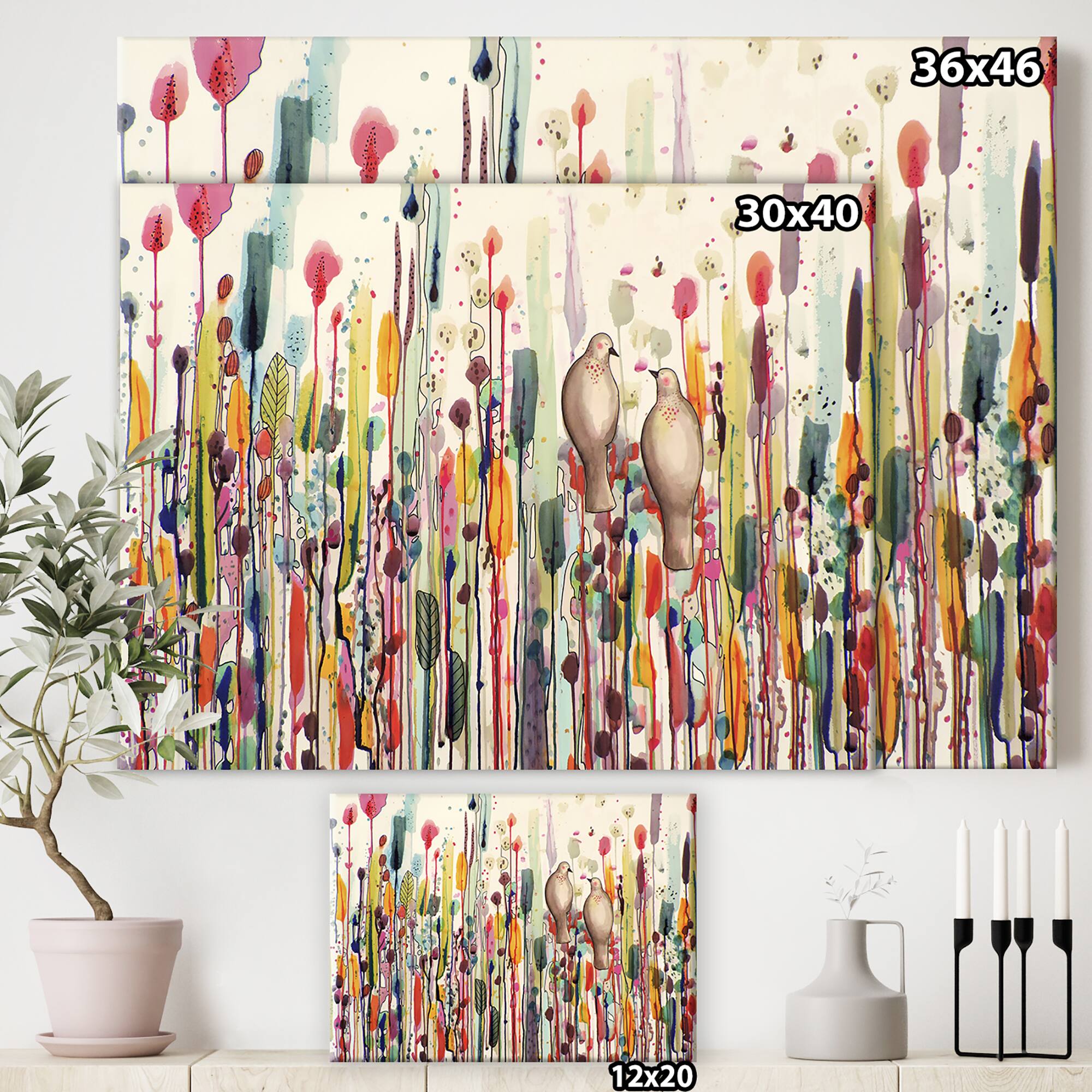 Designart - L'un Pour L'autre - Cottage Canvas Art Print